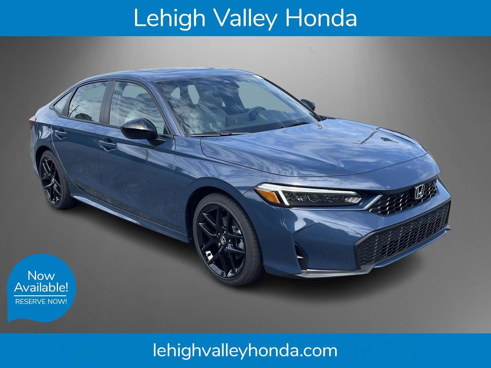 BLUE LAGOON PEARL 2026 Honda Civic Hybrid Sport Sedan FWD Sedan Front-Wheel Drive Continuously Variable Transmission
