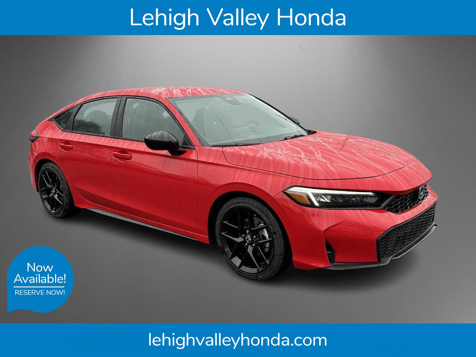 Rallye Red 2026 Honda Civic Hatchback Sport FWD Hatchback Front-Wheel Drive Continuously Variable Transmission