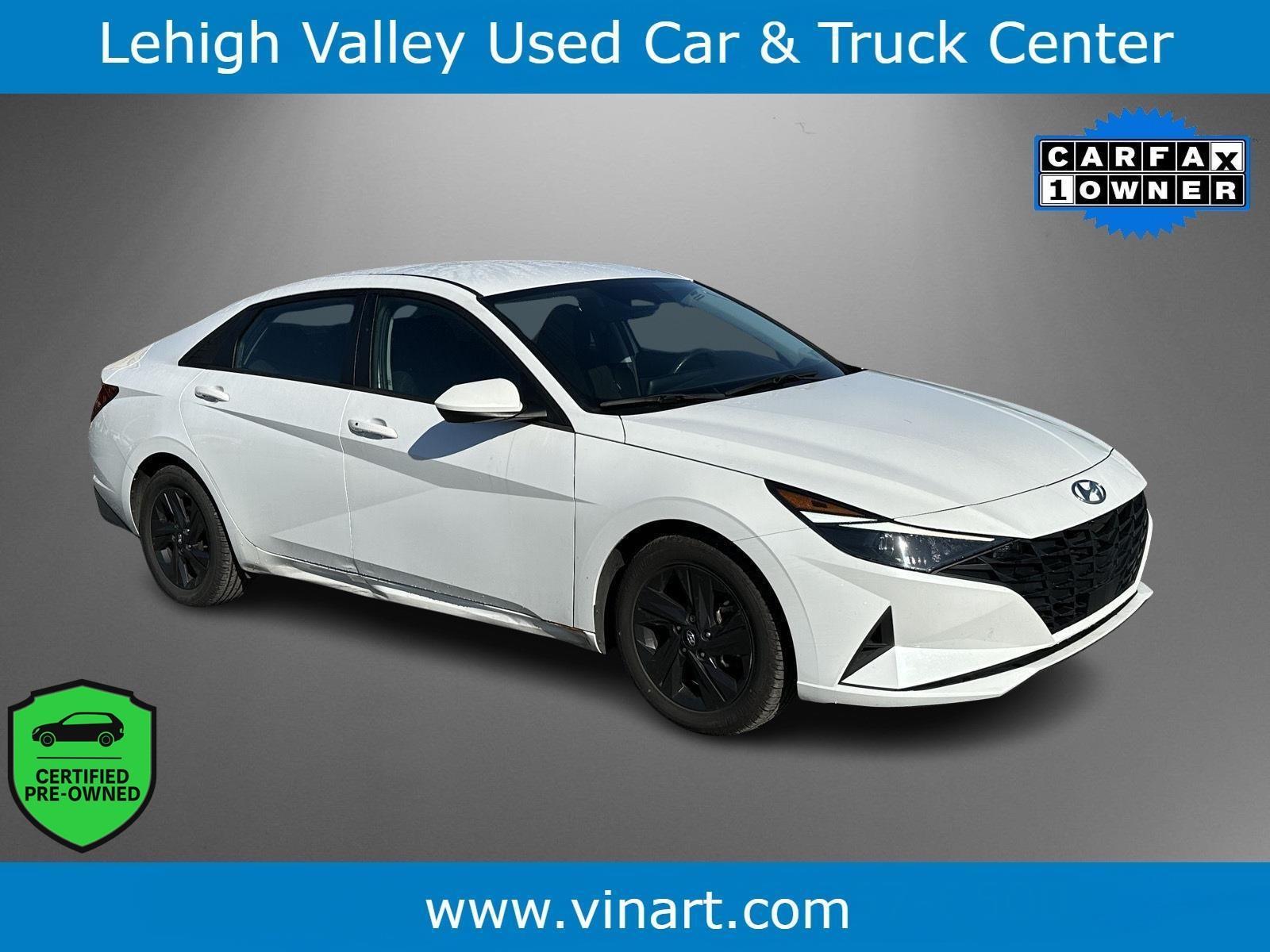 Quartz White 2021 Hyundai Elantra SEL FWD Sedan Front-Wheel Drive Continuously Variable Transmission