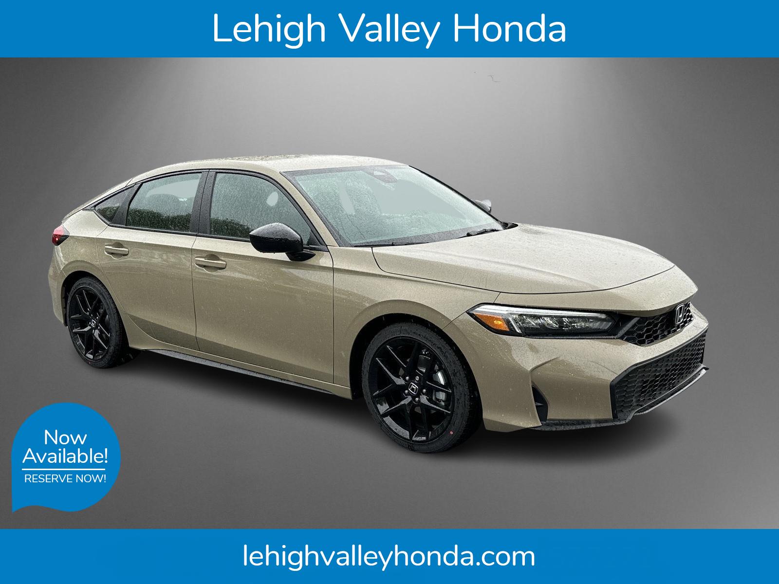 Sand Dune Pearl 2026 Honda Civic Hatchback Sport FWD Hatchback Front-Wheel Drive Continuously Variable Transmission