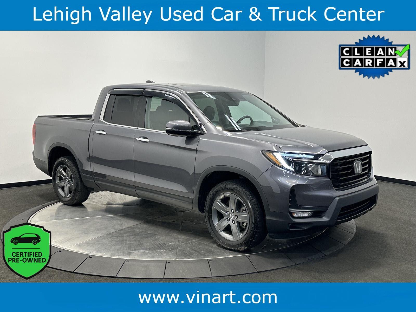Gray (Modern Steel Metallic) 2023 Honda Ridgeline Pickup Truck All-Wheel Drive Automatic