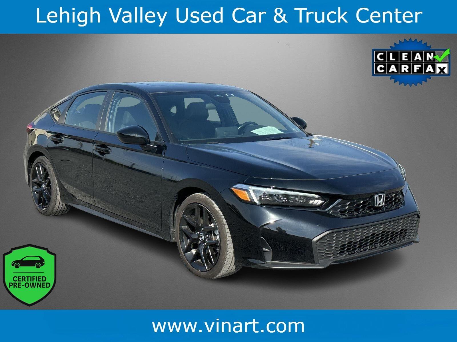 Crystal Black Pearl 2025 Honda Civic Hybrid Hatchback Front-Wheel Drive Continuously Variable Transmission