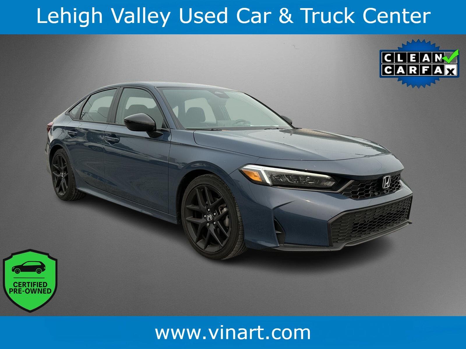 Blue Lagoon Pearl 2025 Honda Civic Sedan Front-Wheel Drive Continuously Variable Transmission