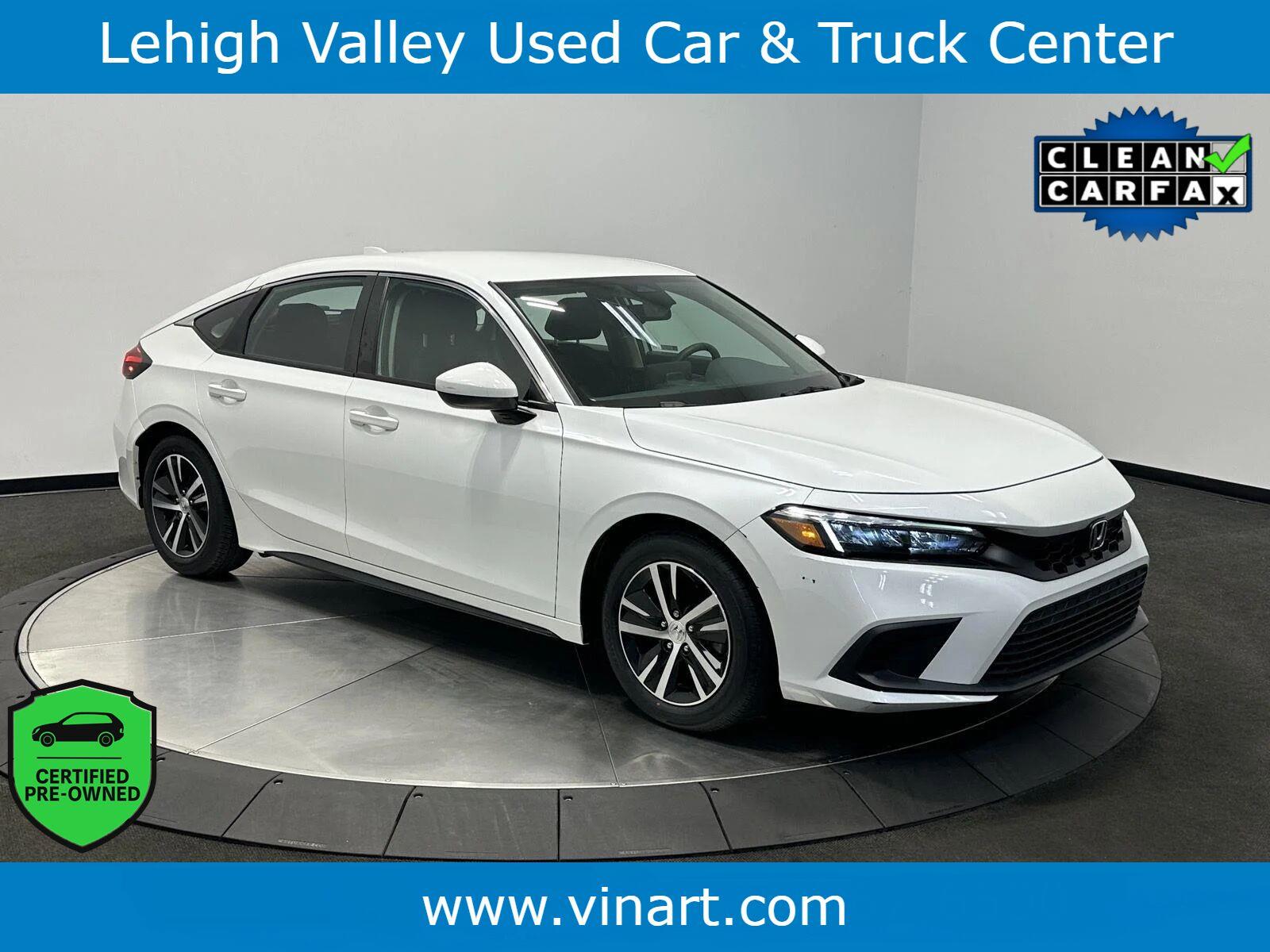 Platinum White Pearl 2023 Honda Civic Hatchback Hatchback Front-Wheel Drive Continuously Variable Transmission