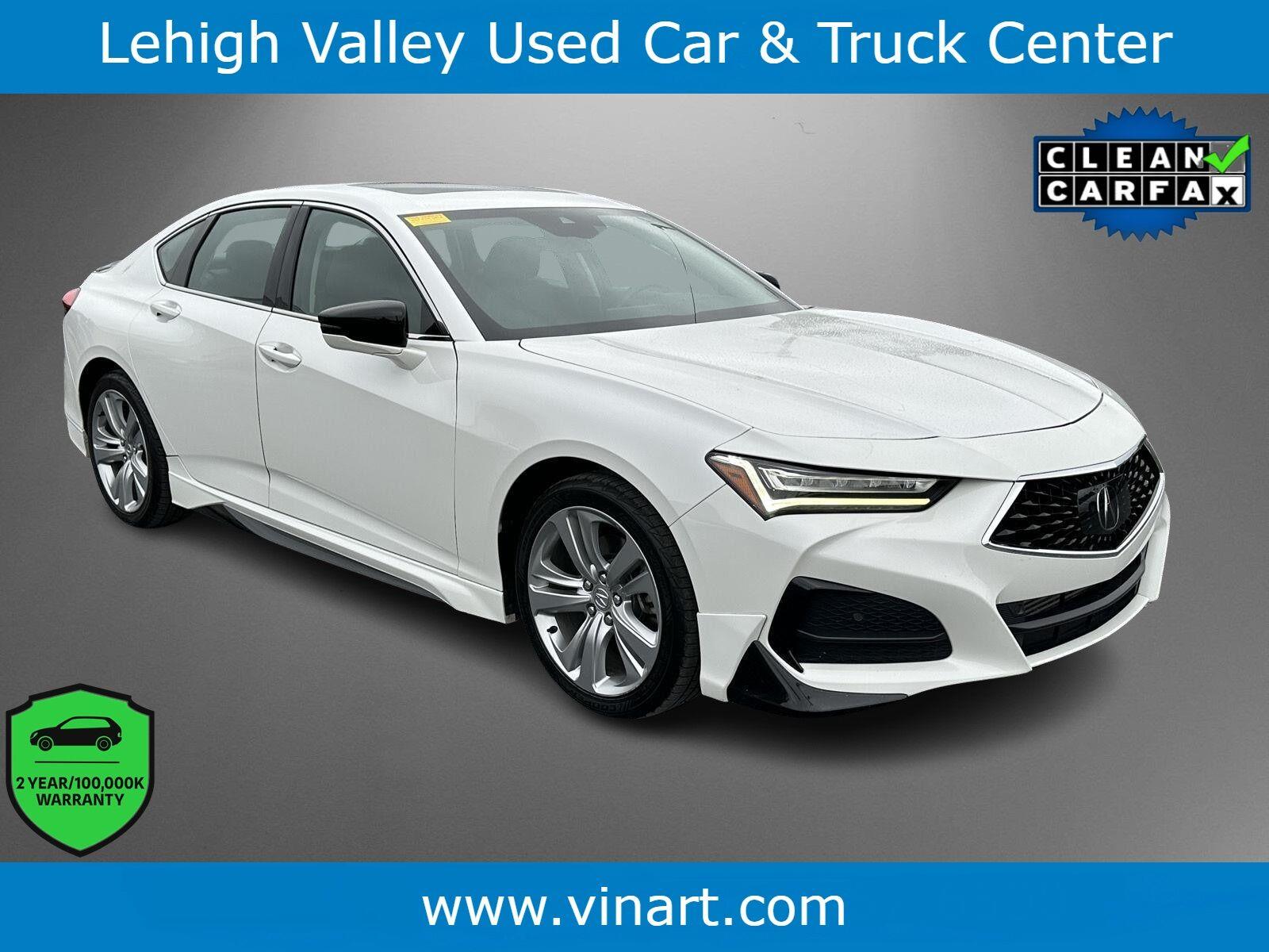 Platinum White Pearl 2021 Acura TLX Sedan All-Wheel Drive Automatic