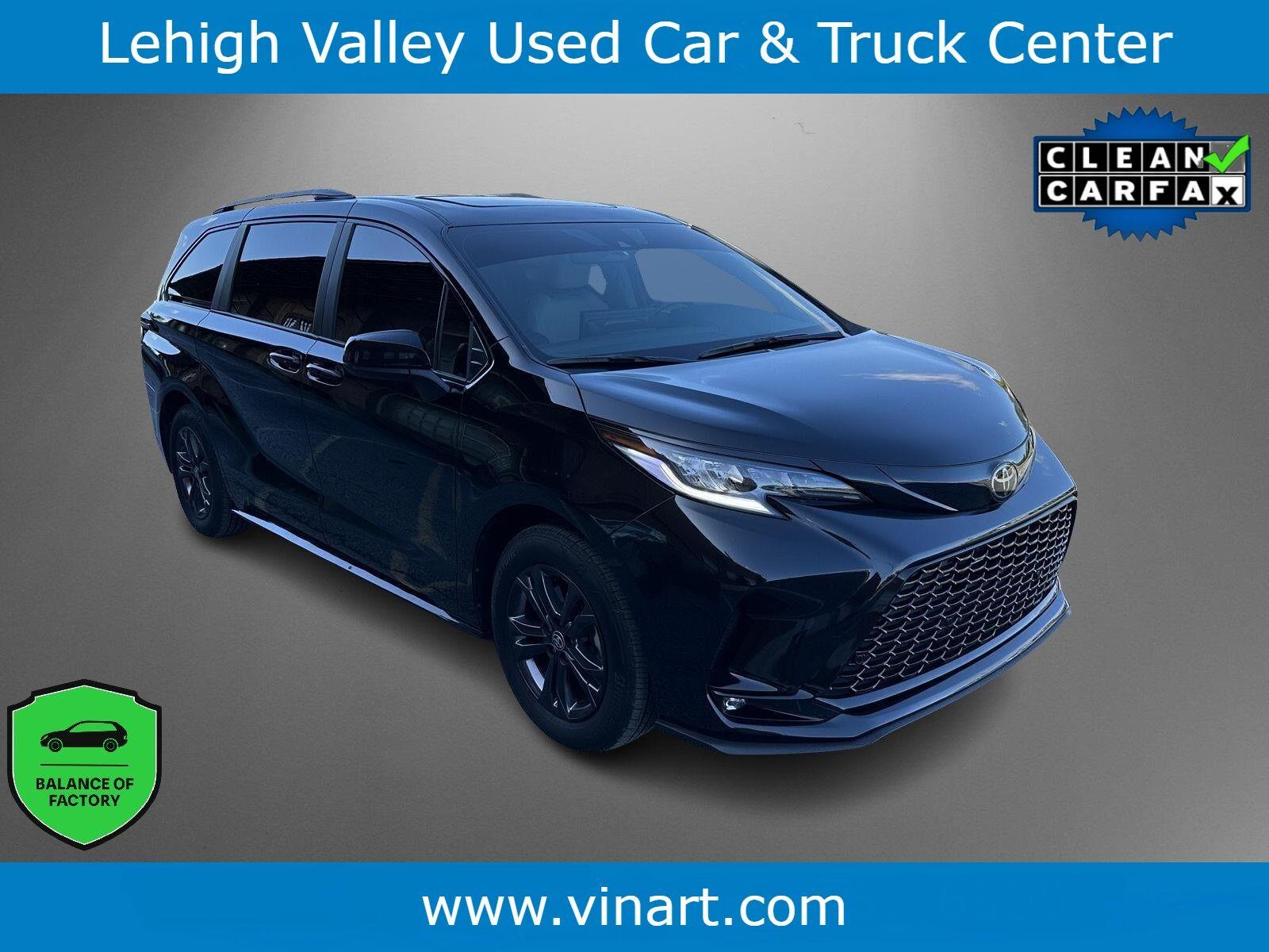 Midnight Black Metallic 2026 Toyota Sienna Minivan All-Wheel Drive Continuously Variable Transmission