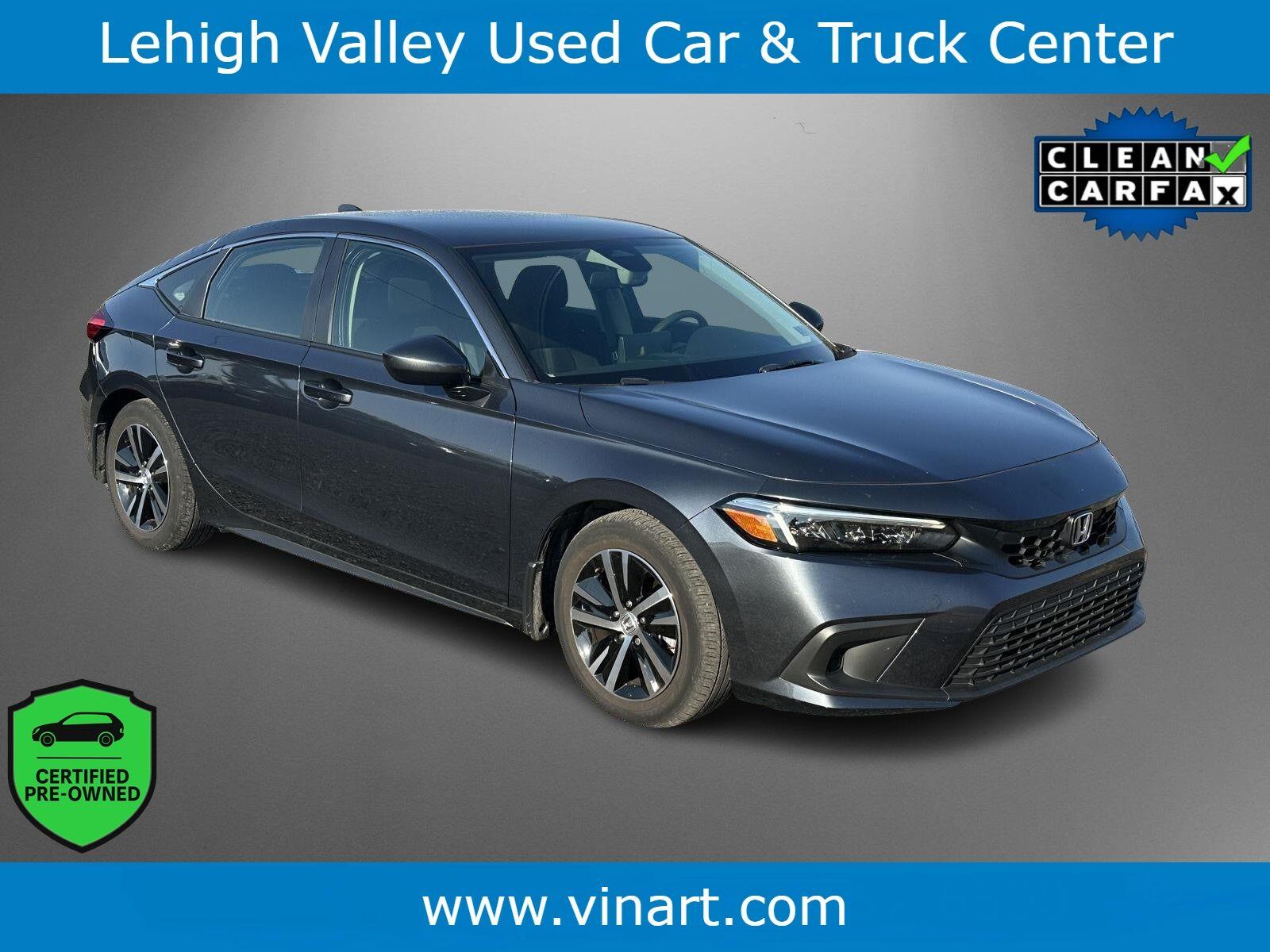 Meteorite Gray Metallic 2024 Honda Civic Hatchback Hatchback Front-Wheel Drive Continuously Variable Transmission