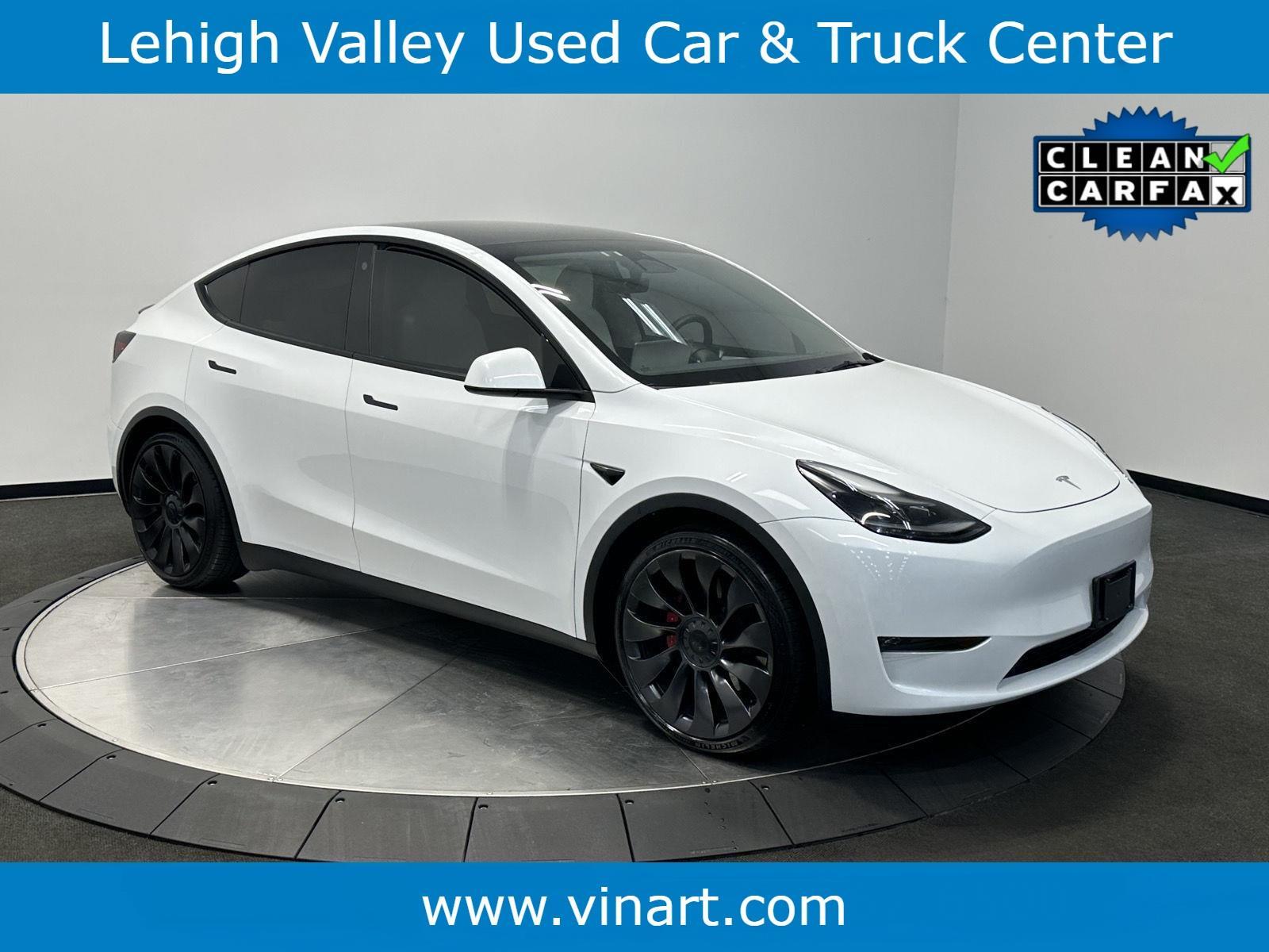 Pearl White Multi-Coat 2023 Tesla Model Y SUV / Crossover All-Wheel Drive Automatic