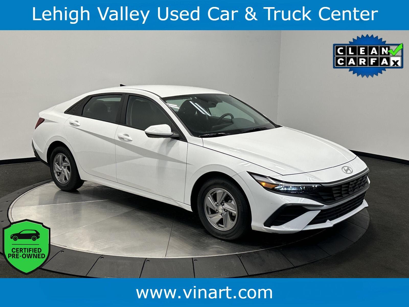 Serenity White 2024 Hyundai Elantra Sedan Front-Wheel Drive Continuously Variable Transmission