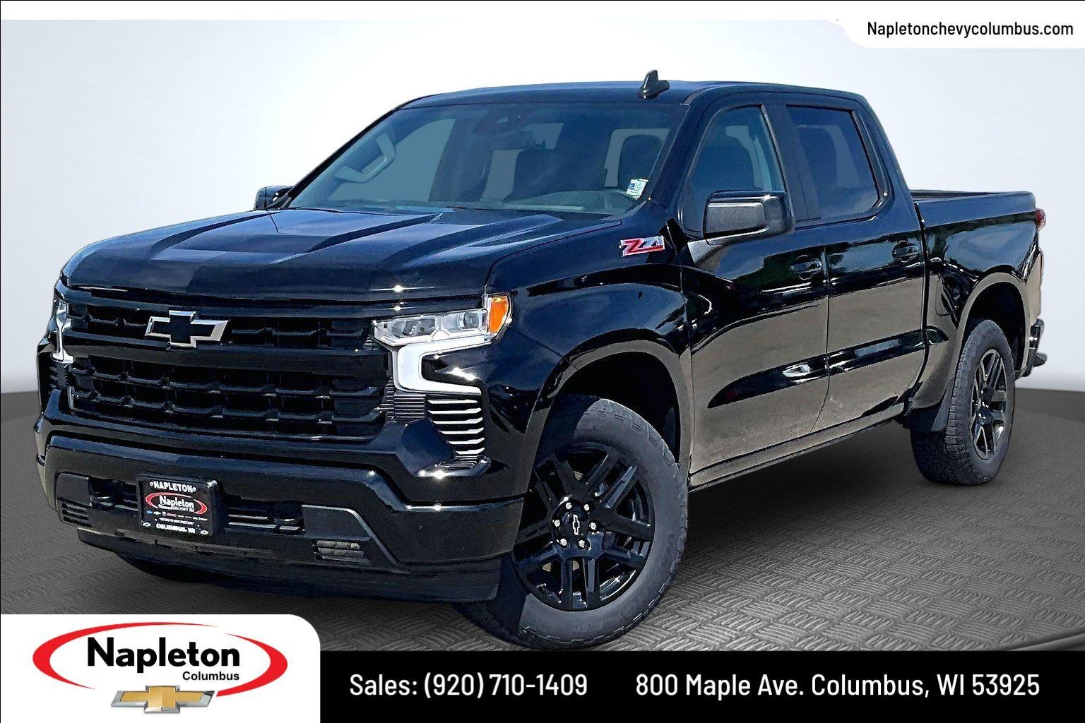Black 2023 Chevrolet Silverado 1500 Pickup Truck Four-Wheel Drive Automatic