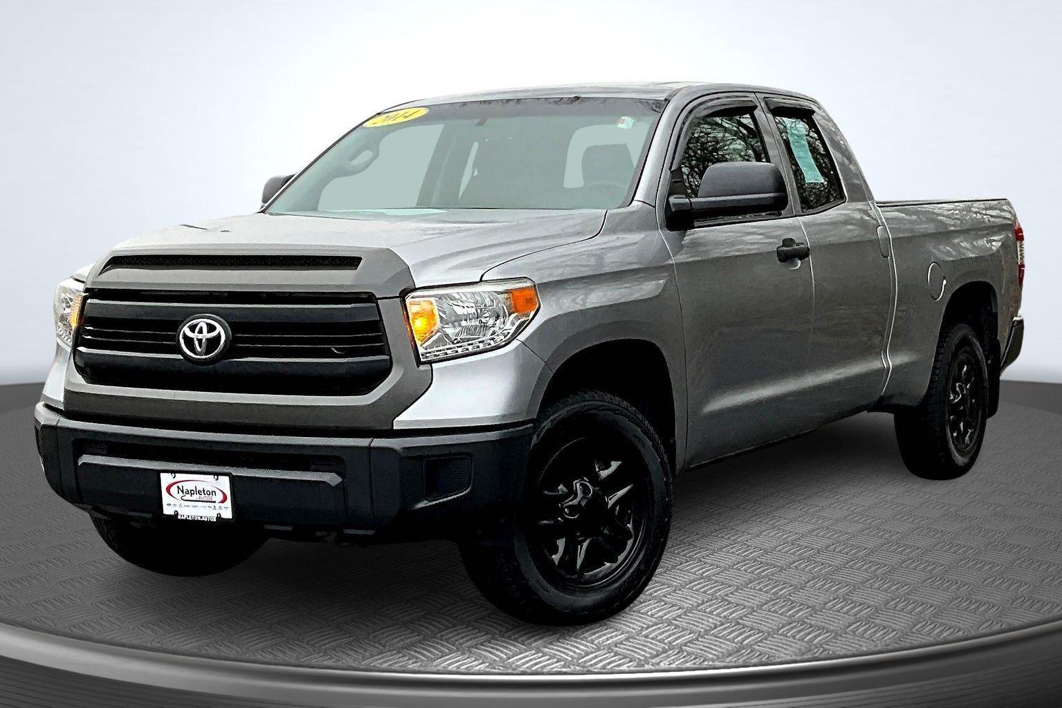 Silver Sky Metallic 2014 Toyota Tundra SR5 Double Cab 4.6L 4WD Pickup Truck Four-Wheel Drive 6-Speed Automatic