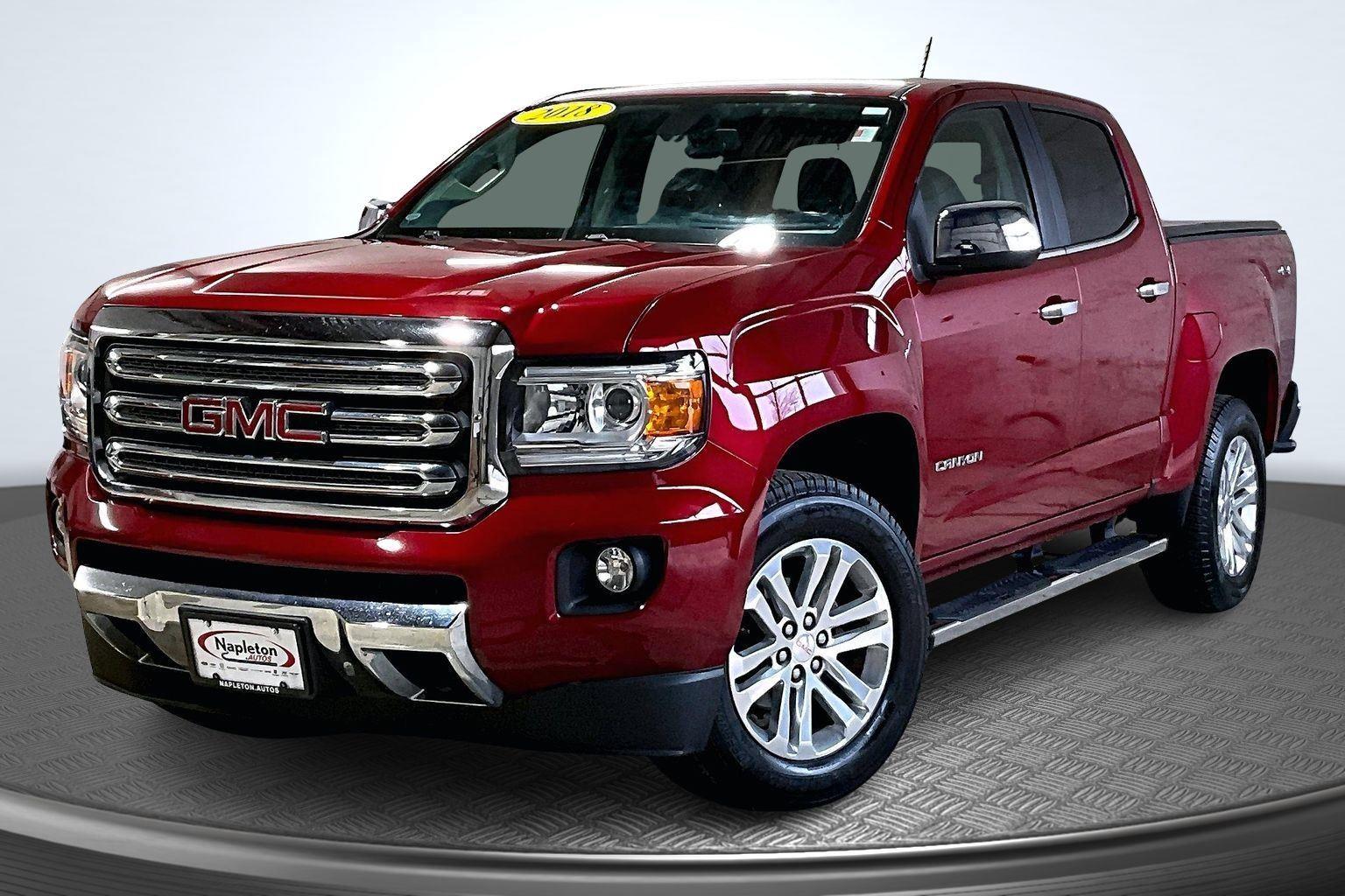 Red Quartz Tintcoat 2018 GMC Canyon SLT Crew Cab 4WD Pickup Truck Four-Wheel Drive 8-Speed Automatic