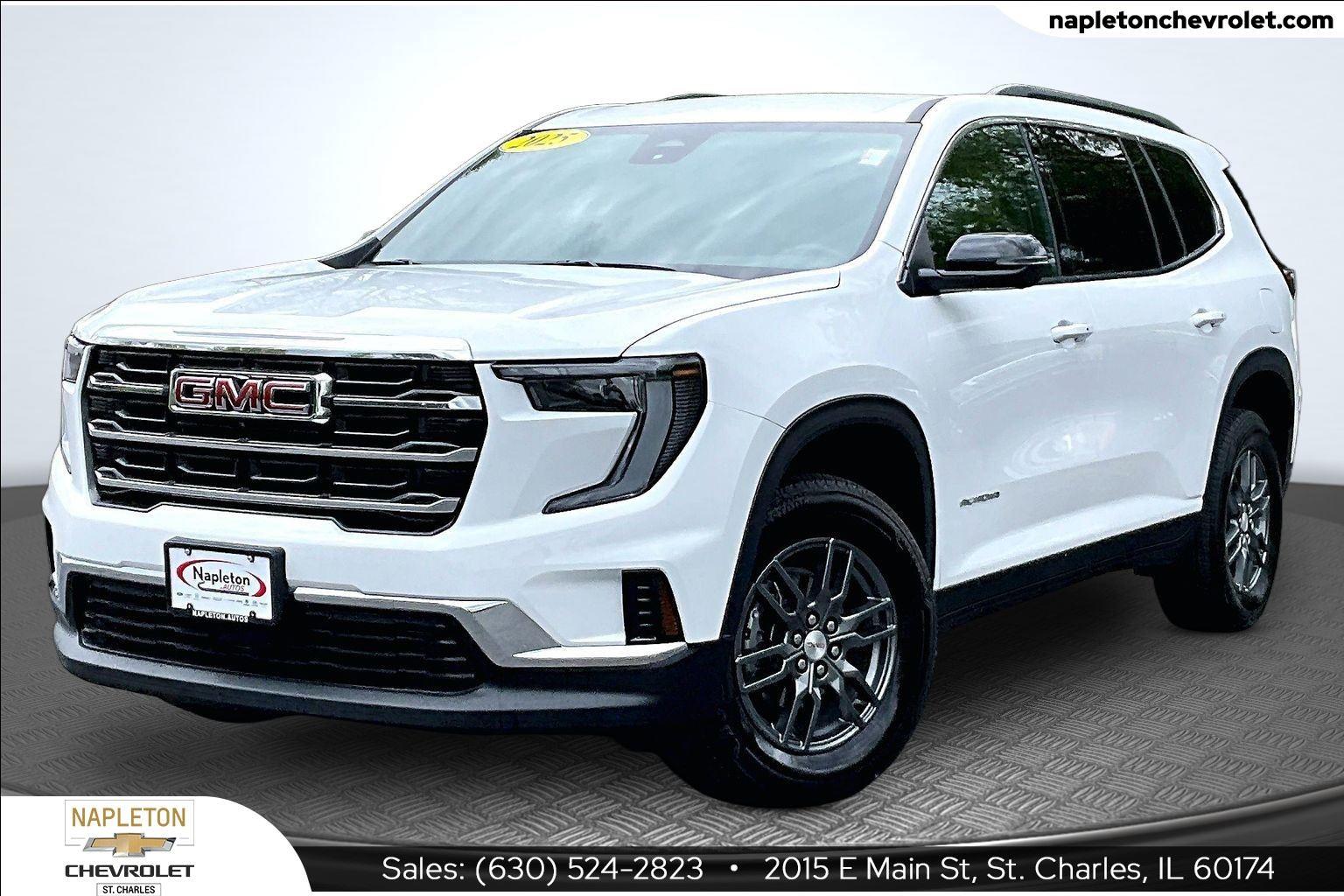 Summit White 2025 GMC Acadia SUV / Crossover Front-Wheel Drive 8-Speed Automatic