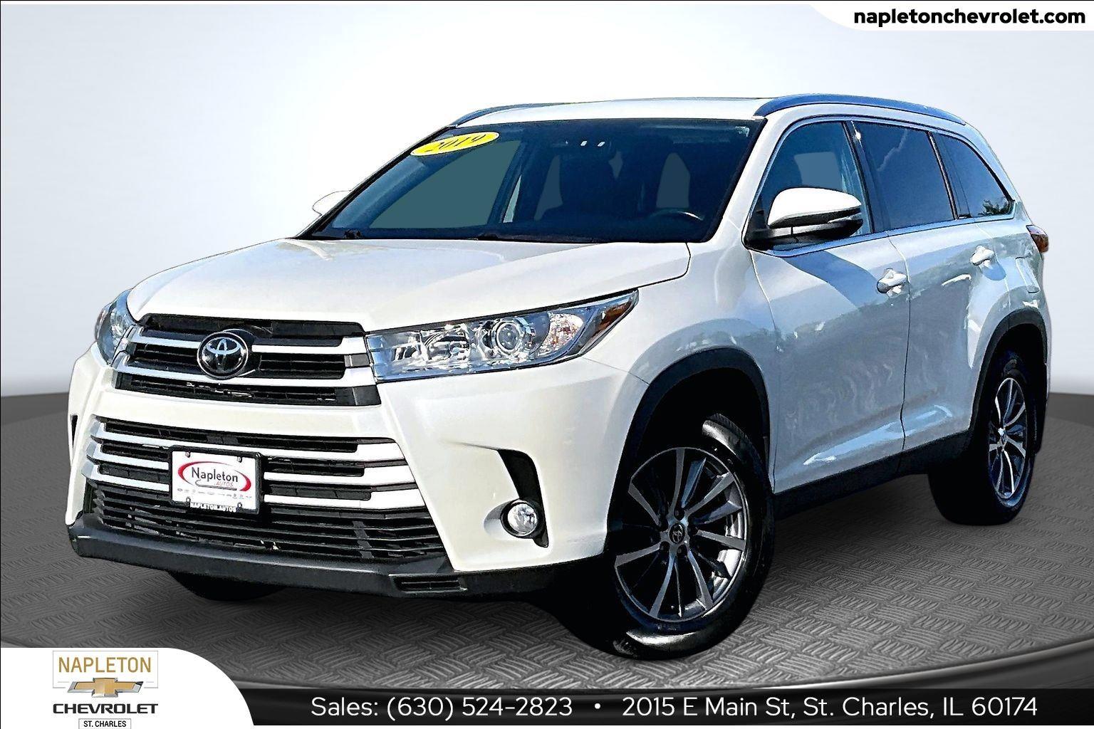 White (Blizzard Pearl) 2019 Toyota Highlander SUV / Crossover All-Wheel Drive 8-Speed Automatic