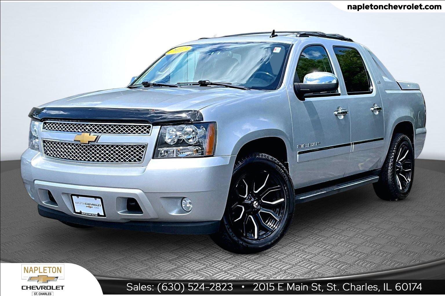 Silver Ice Metallic 2012 Chevrolet Avalanche Pickup Truck Four-Wheel Drive 6-Speed Automatic