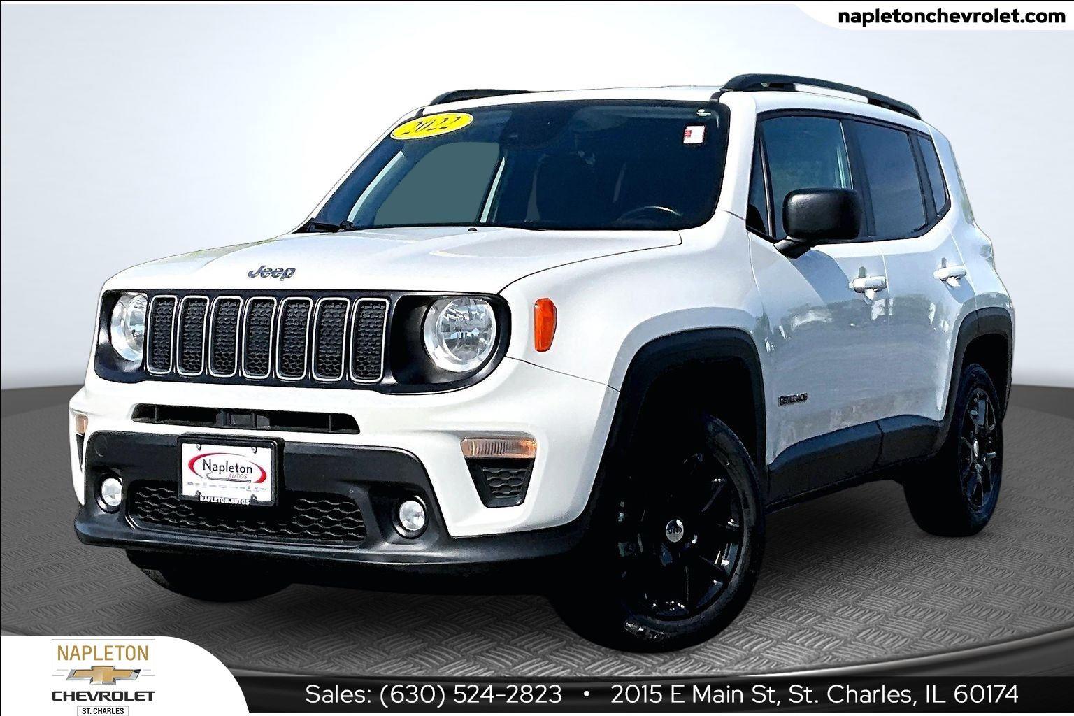 Alpine White Clearcoat 2022 Jeep Renegade SUV / Crossover Four-Wheel Drive 9-Speed Automatic
