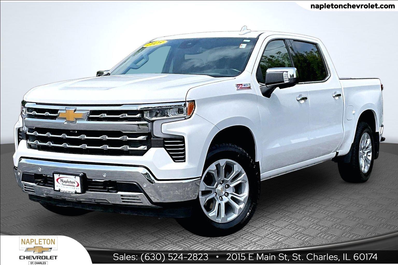 Summit White 2025 Chevrolet Silverado 1500 Pickup Truck Four-Wheel Drive Automatic