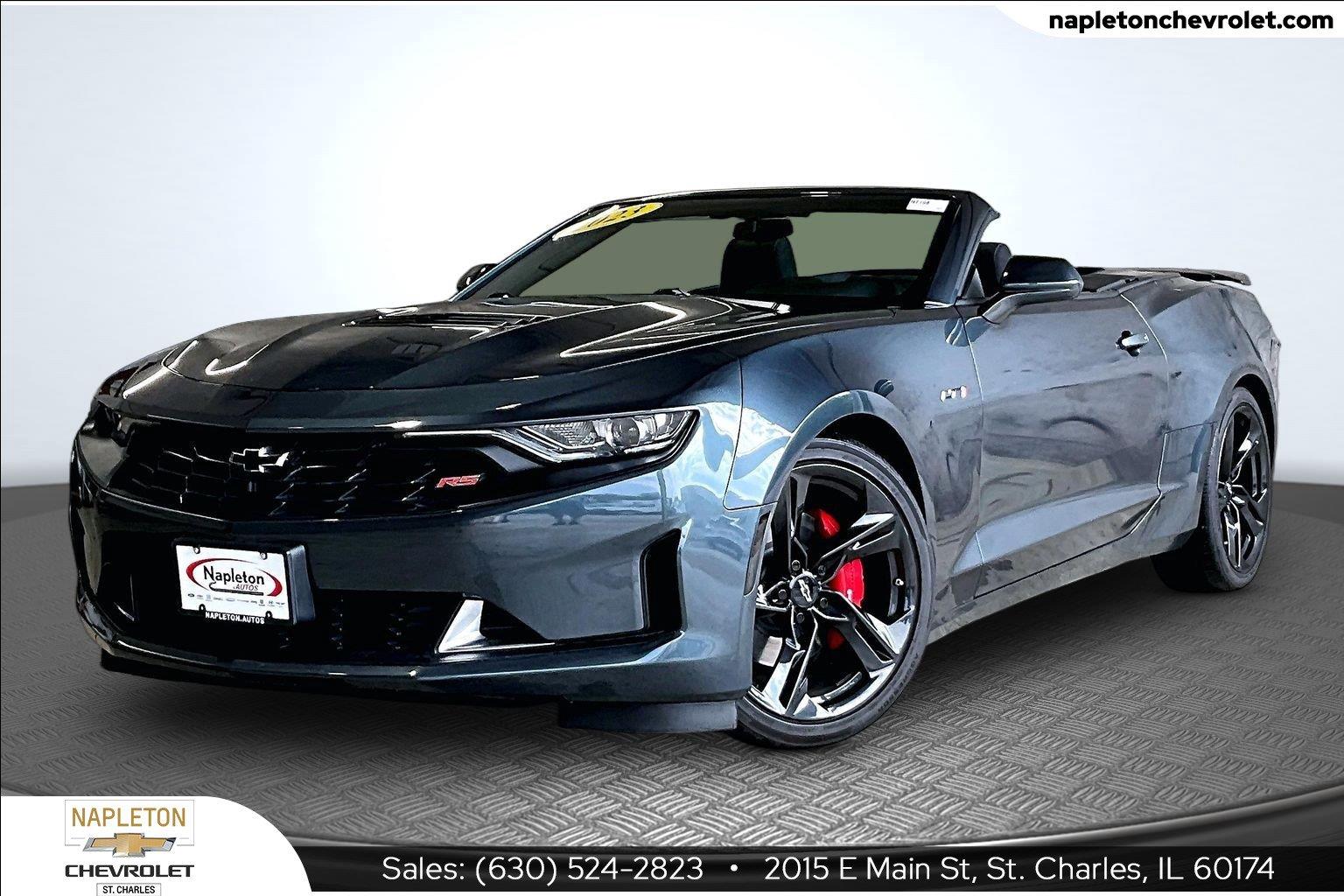 Shadow Gray Metallic 2023 Chevrolet Camaro Convertible Rear-Wheel Drive 6-Speed Manual