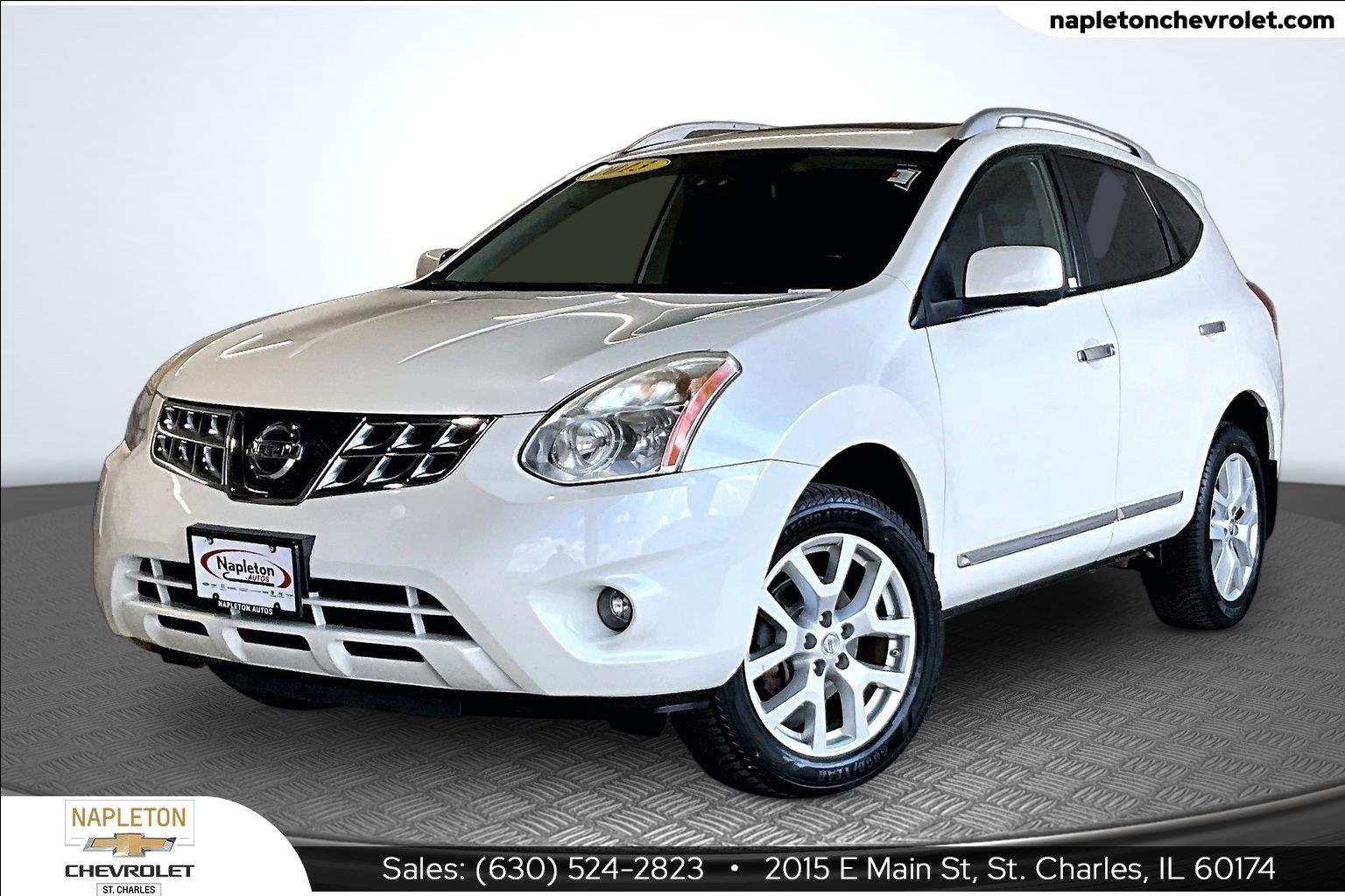 Pearl White 2013 Nissan Rogue SUV / Crossover All-Wheel Drive Continuously Variable Transmission