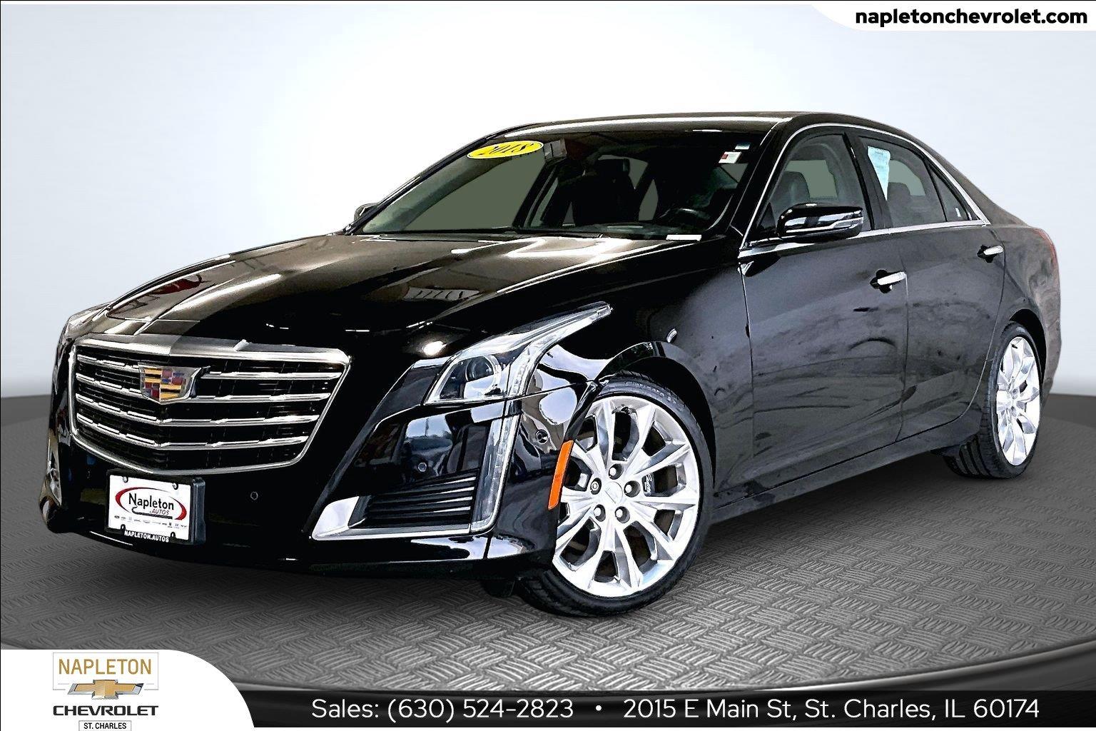 Stellar Black Metallic 2018 Cadillac CTS Sedan All-Wheel Drive 8-Speed Automatic