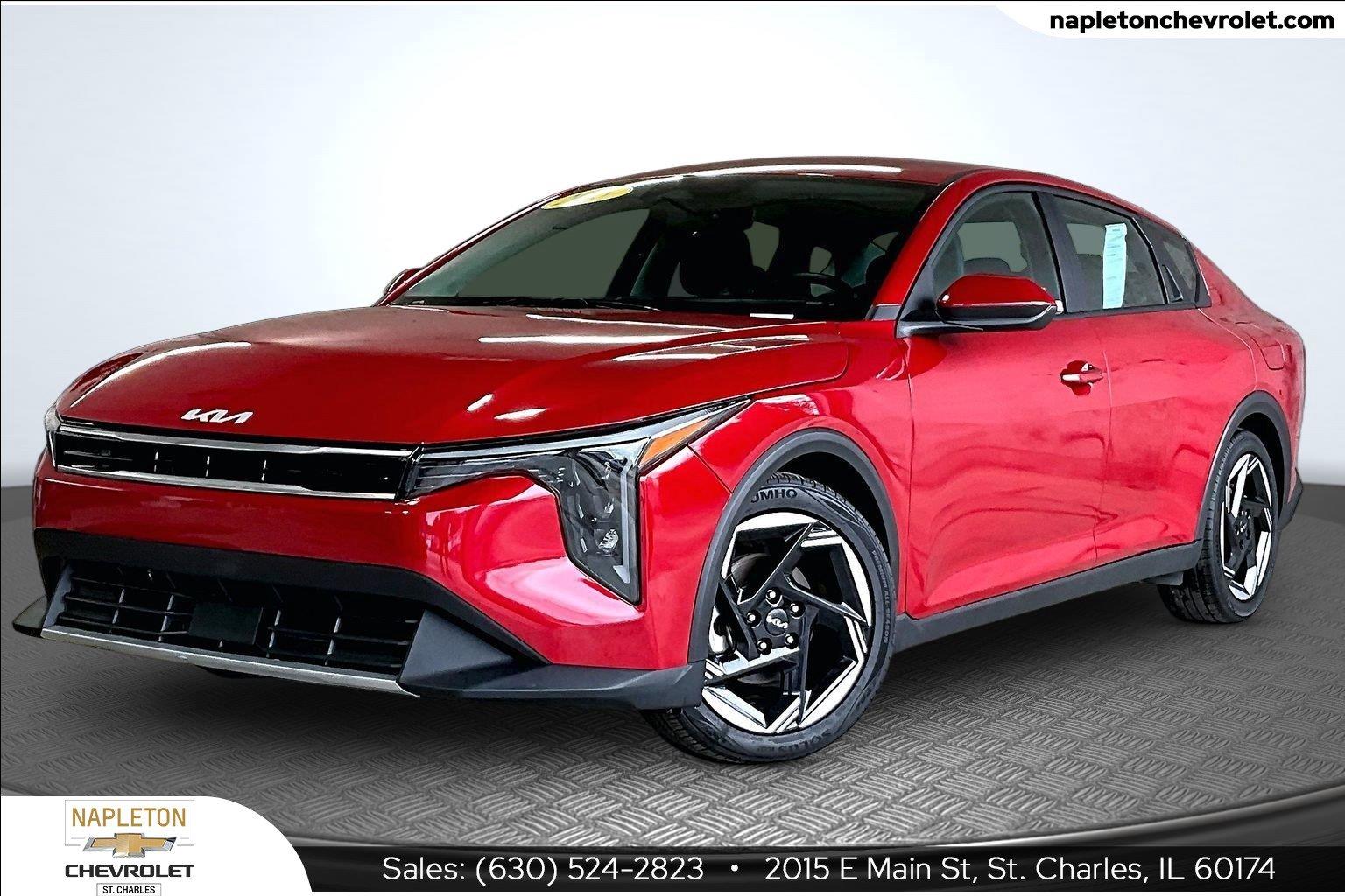 Currant Red 2025 Kia K4 Sedan Front-Wheel Drive Continuously Variable Transmission