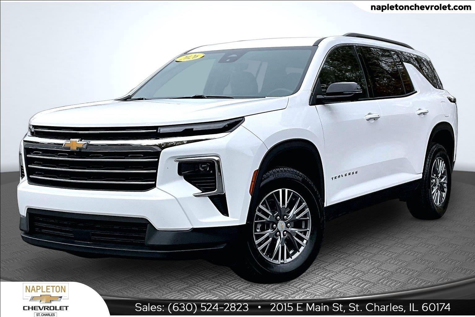 Summit White 2026 Chevrolet Traverse SUV / Crossover Front-Wheel Drive 8-Speed Automatic
