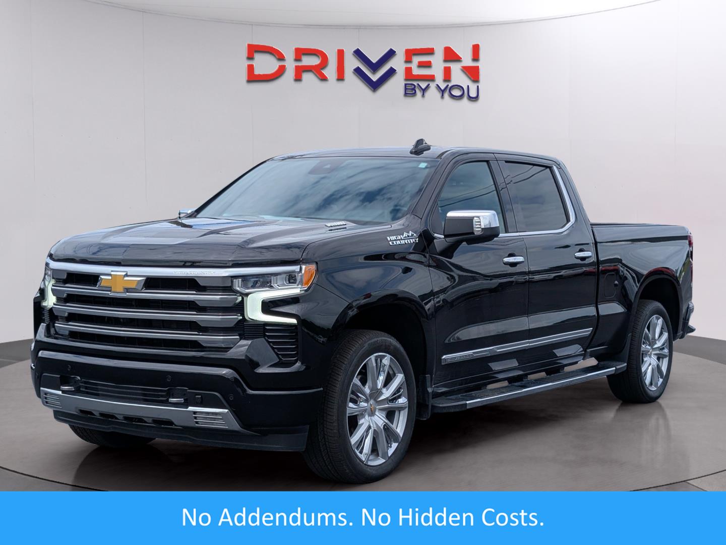 Black 2024 Chevrolet Silverado 1500 High Country Crew Cab 4WD Pickup Truck Four-Wheel Drive Automatic