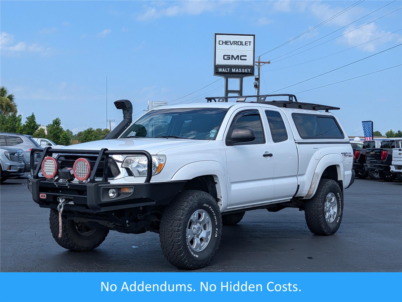 Super White 2015 Toyota Tacoma Pickup Truck Four-Wheel Drive 6-Speed Manual