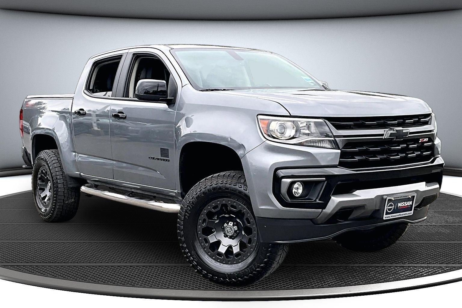 Gray (Satin Steel Metallic) 2022 Chevrolet Colorado Pickup Truck Four-Wheel Drive 8-Speed Automatic