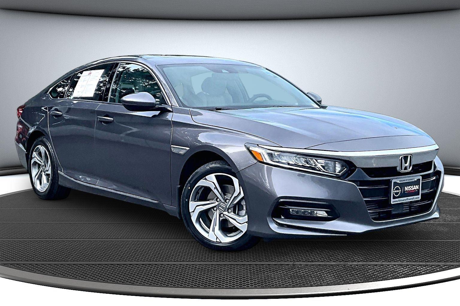 Gray (Modern Steel Metallic) 2019 Honda Accord Sedan Front-Wheel Drive Continuously Variable Transmission