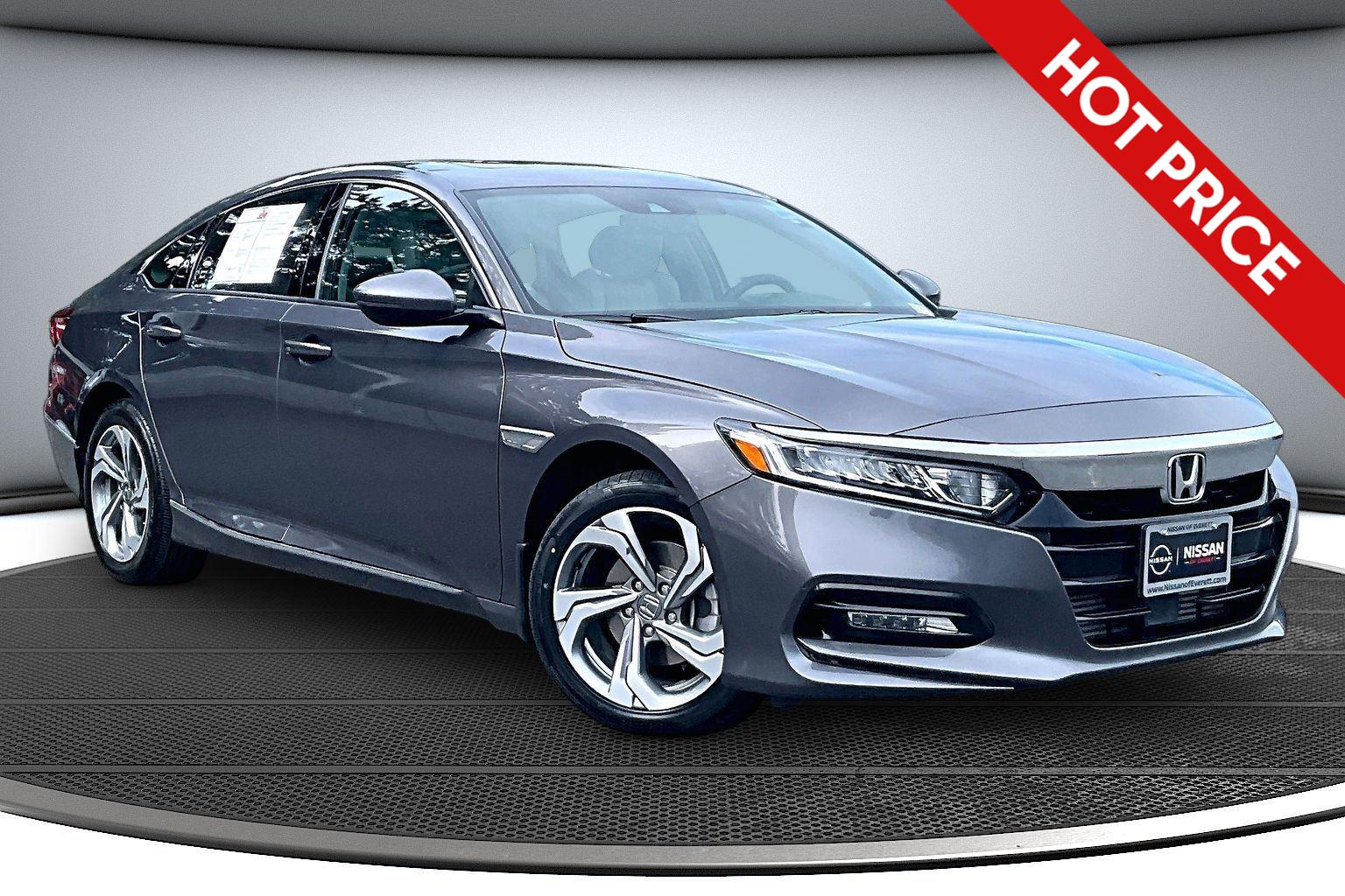 Gray (Modern Steel Metallic) 2019 Honda Accord Sedan Front-Wheel Drive Continuously Variable Transmission