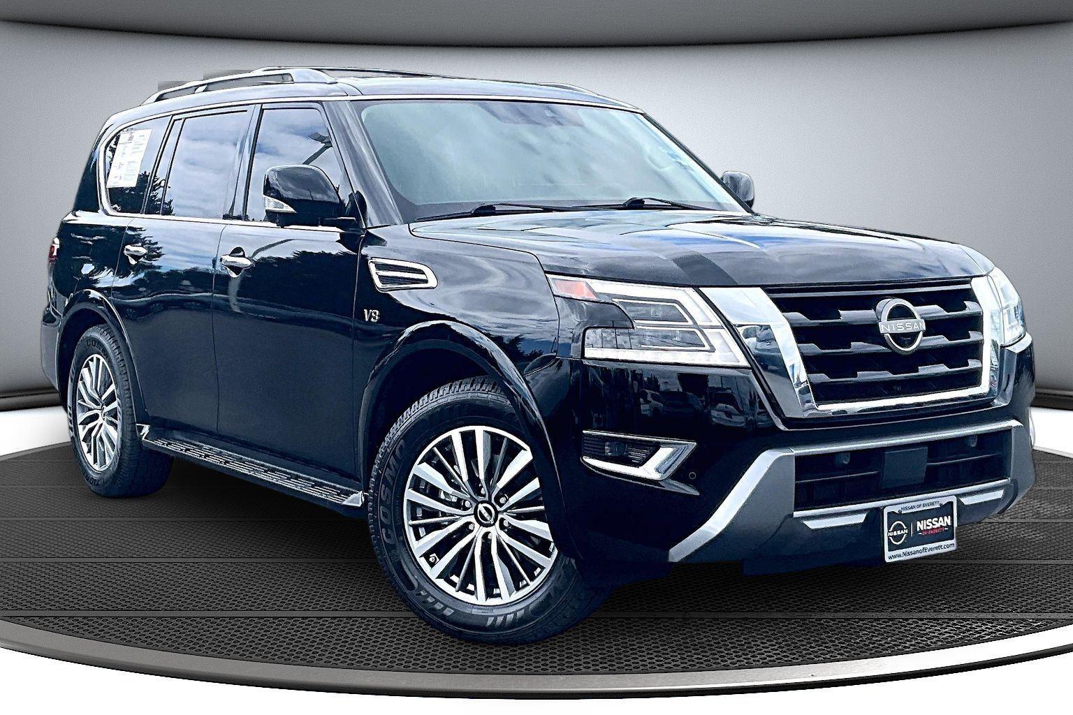 Super Black 2021 Nissan Armada SUV / Crossover Four-Wheel Drive Automatic