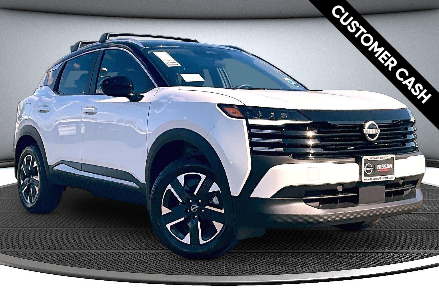 Aspen White Tricoat/Super Black 2026 Nissan Kicks SUV / Crossover All-Wheel Drive Continuously Variable Transmission