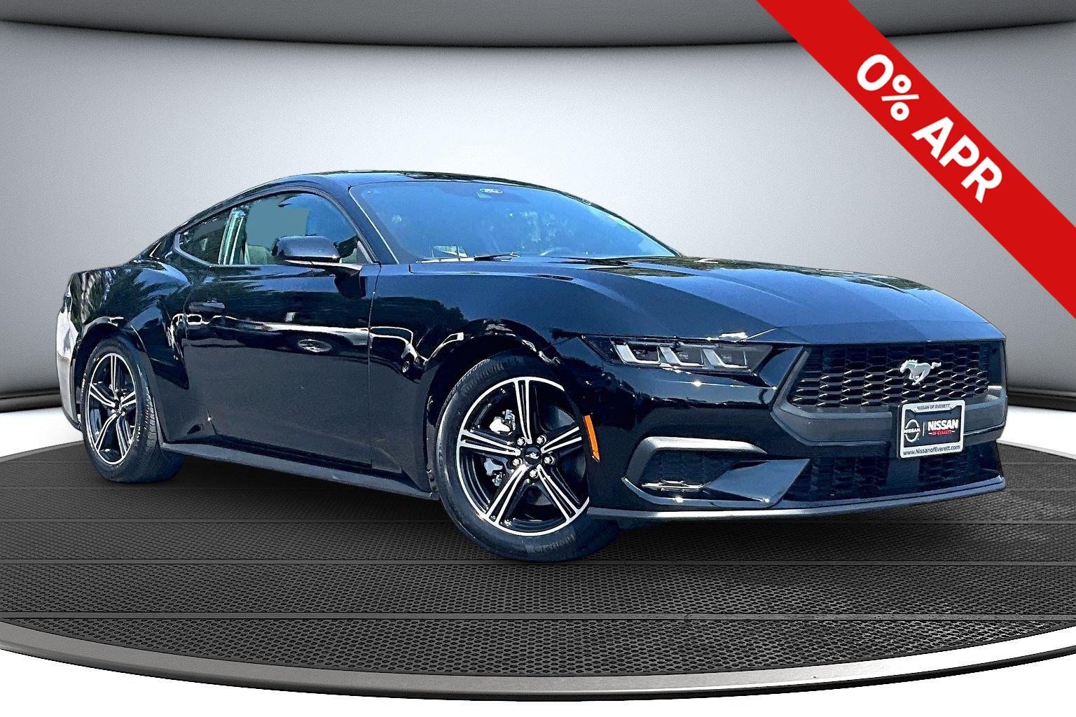 Shadow Black 2024 Ford Mustang Coupe Rear-Wheel Drive Automatic
