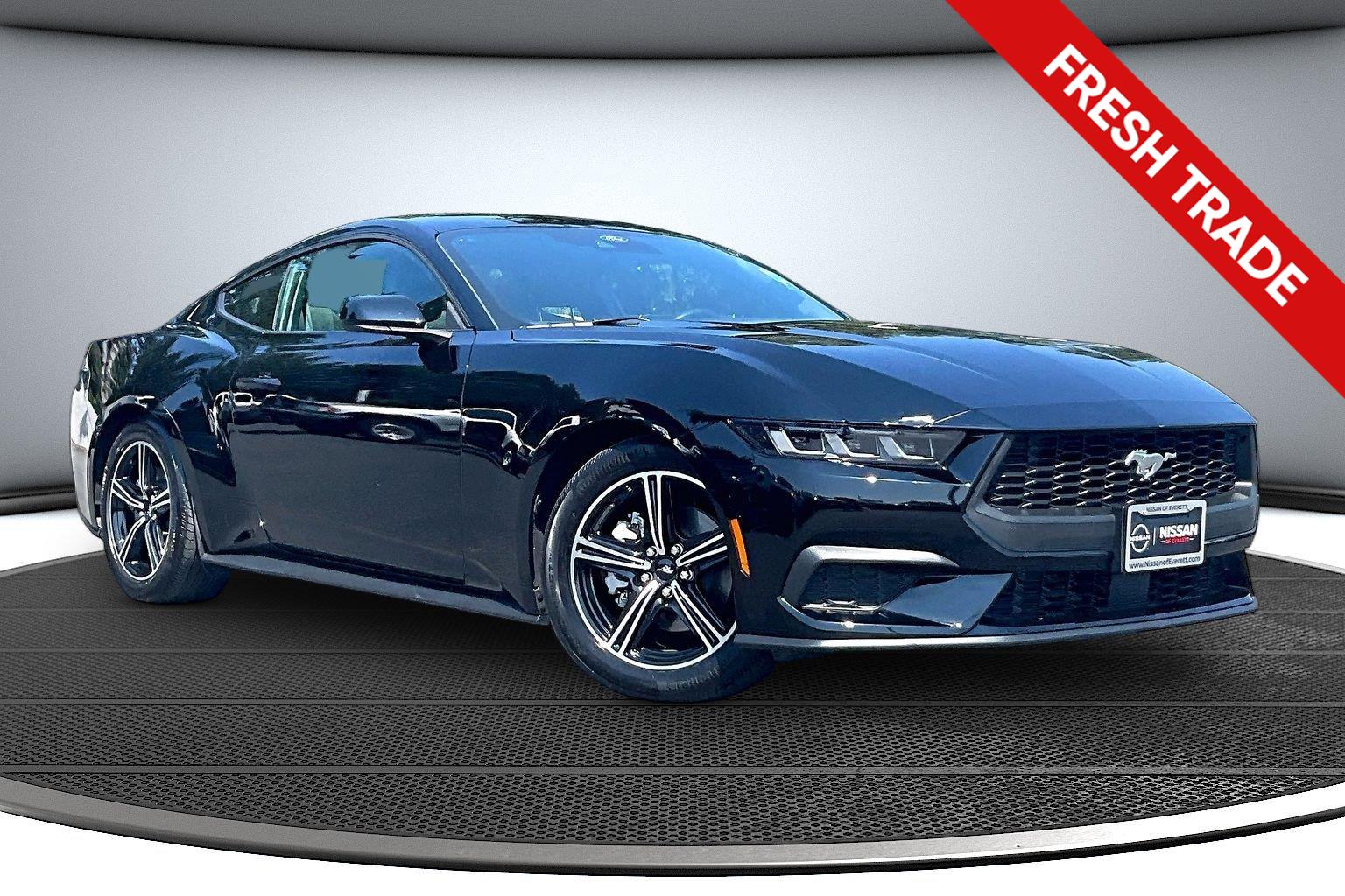 Shadow Black 2024 Ford Mustang Coupe Rear-Wheel Drive Automatic