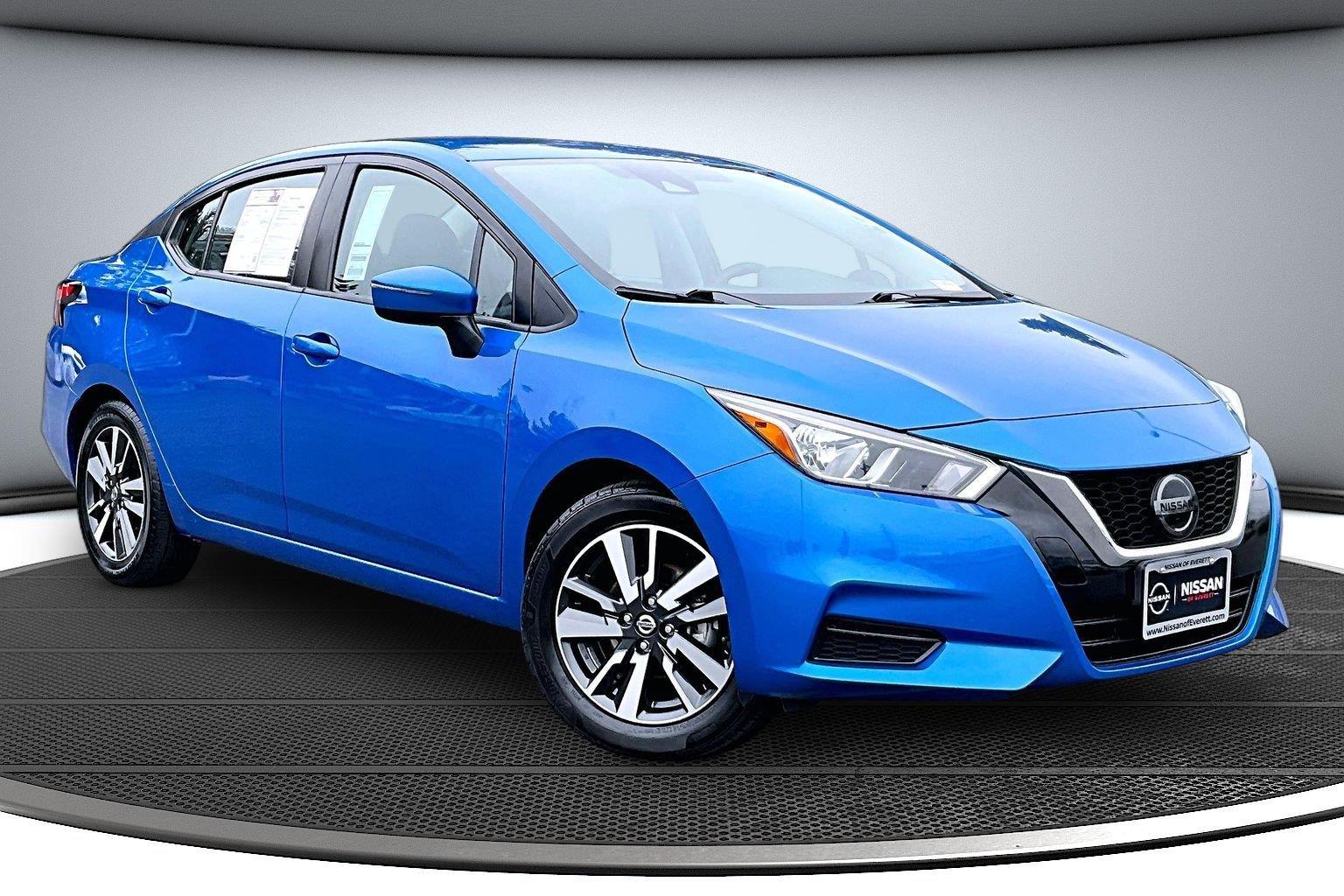 Electric Blue Metallic 2021 Nissan Versa Sedan Front-Wheel Drive Continuously Variable Transmission