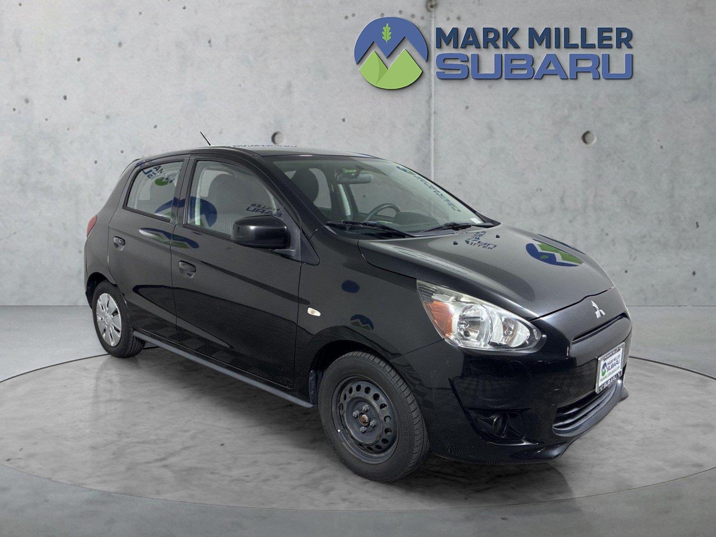 Mystic Black 2015 Mitsubishi Mirage Hatchback Front-Wheel Drive Continuously Variable Transmission