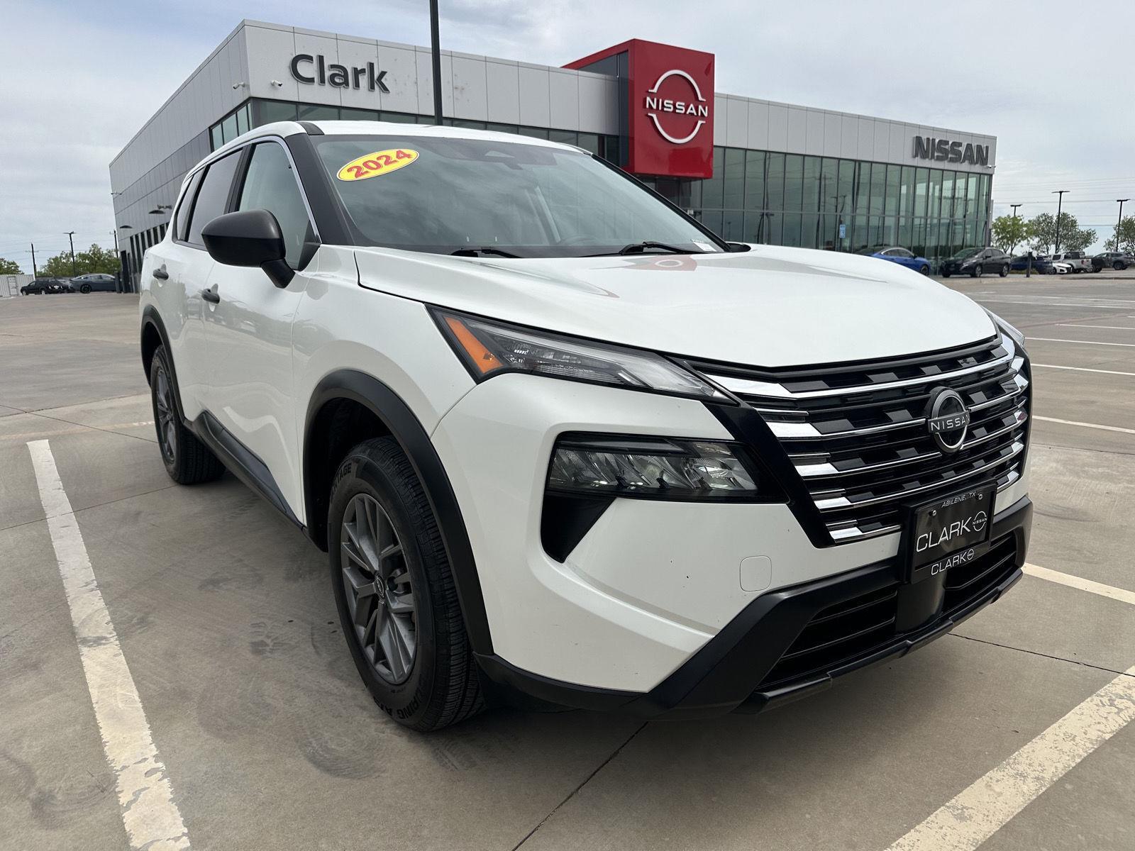 Glacier White 2024 Nissan Rogue S FWD SUV / Crossover Front-Wheel Drive Continuously Variable Transmission