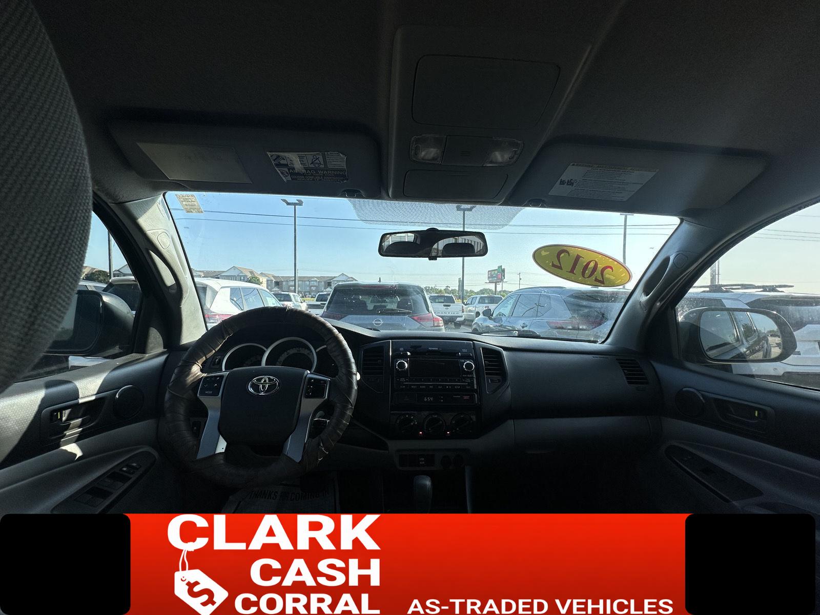 Black 2012 Toyota Tacoma PreRunner Double Cab SB Pickup Truck 4X2 4-Speed Automatic