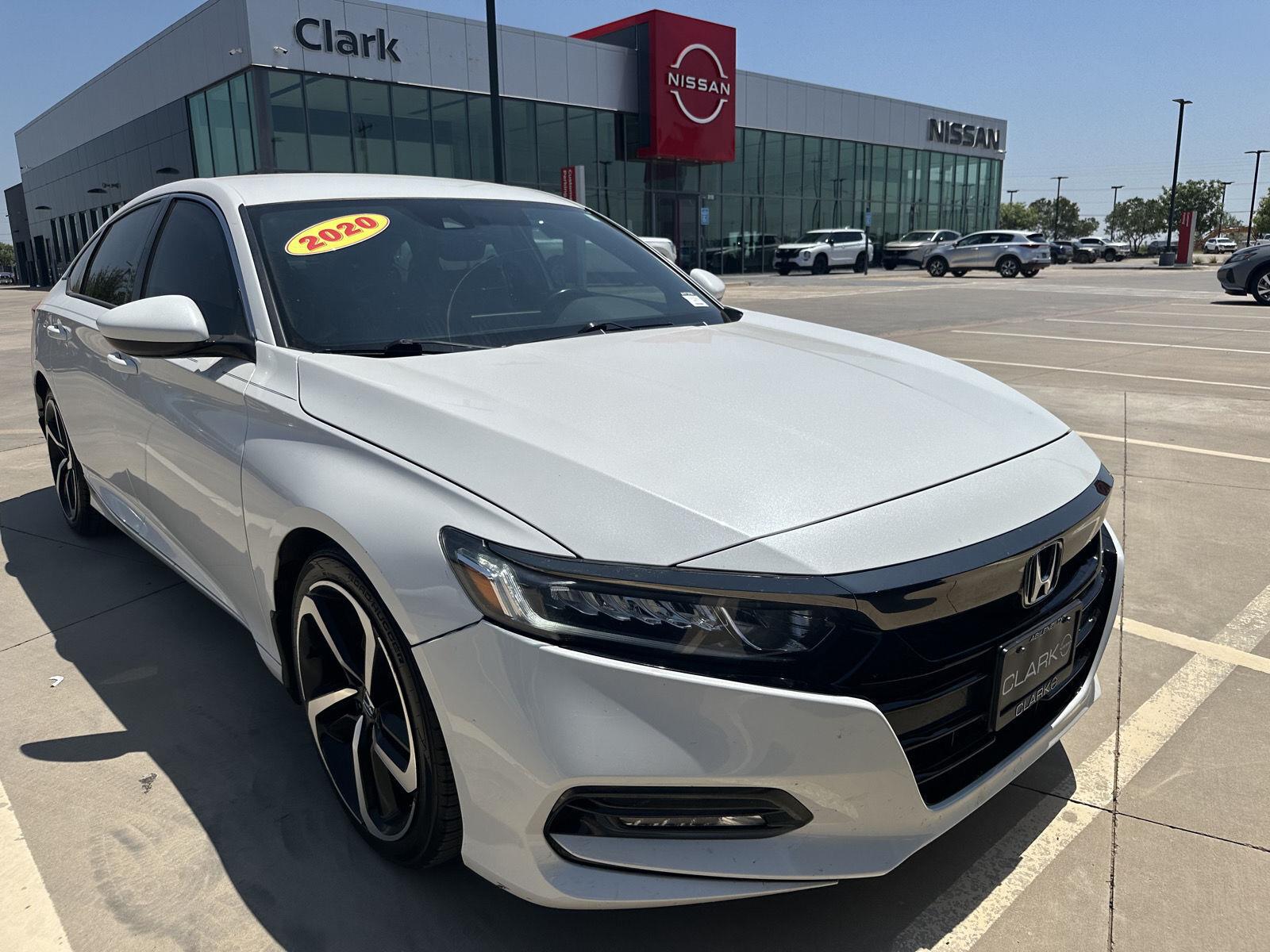 Platinum White Pearl 2020 Honda Accord Sedan Front-Wheel Drive 7-Speed CVT
