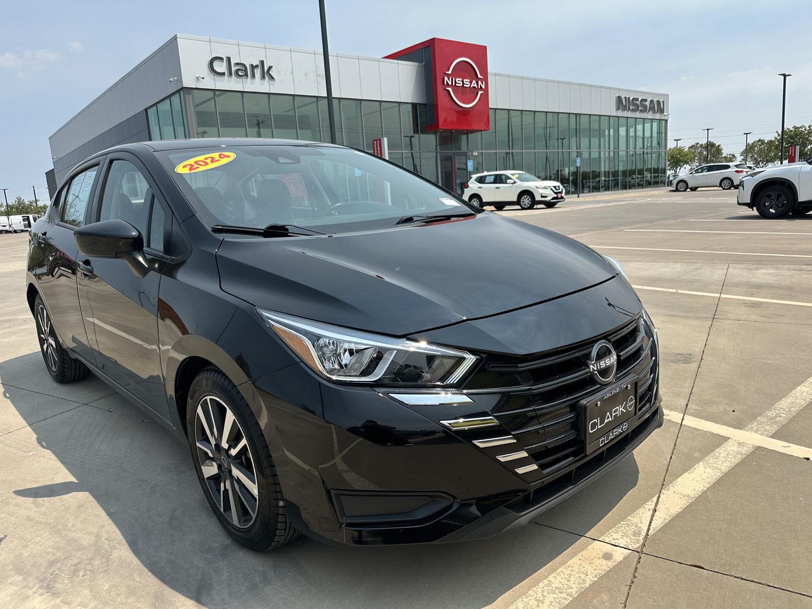 Super Black 2024 Nissan Versa Sedan Front-Wheel Drive Continuously Variable Transmission