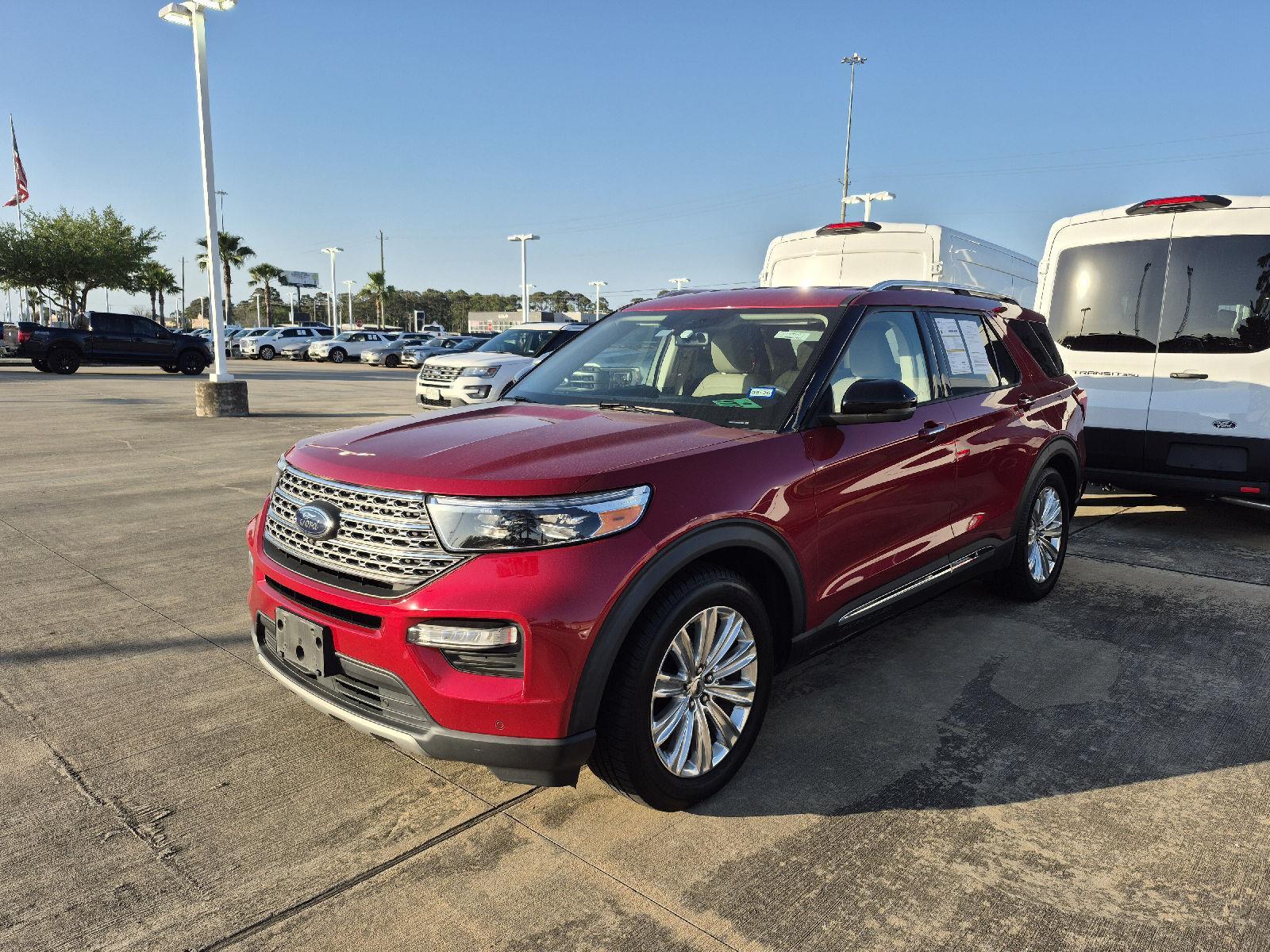 Rapid Red Metallic Tinted Clearcoat 2021 Ford Explorer Limited RWD SUV / Crossover Rear-Wheel Drive Automatic