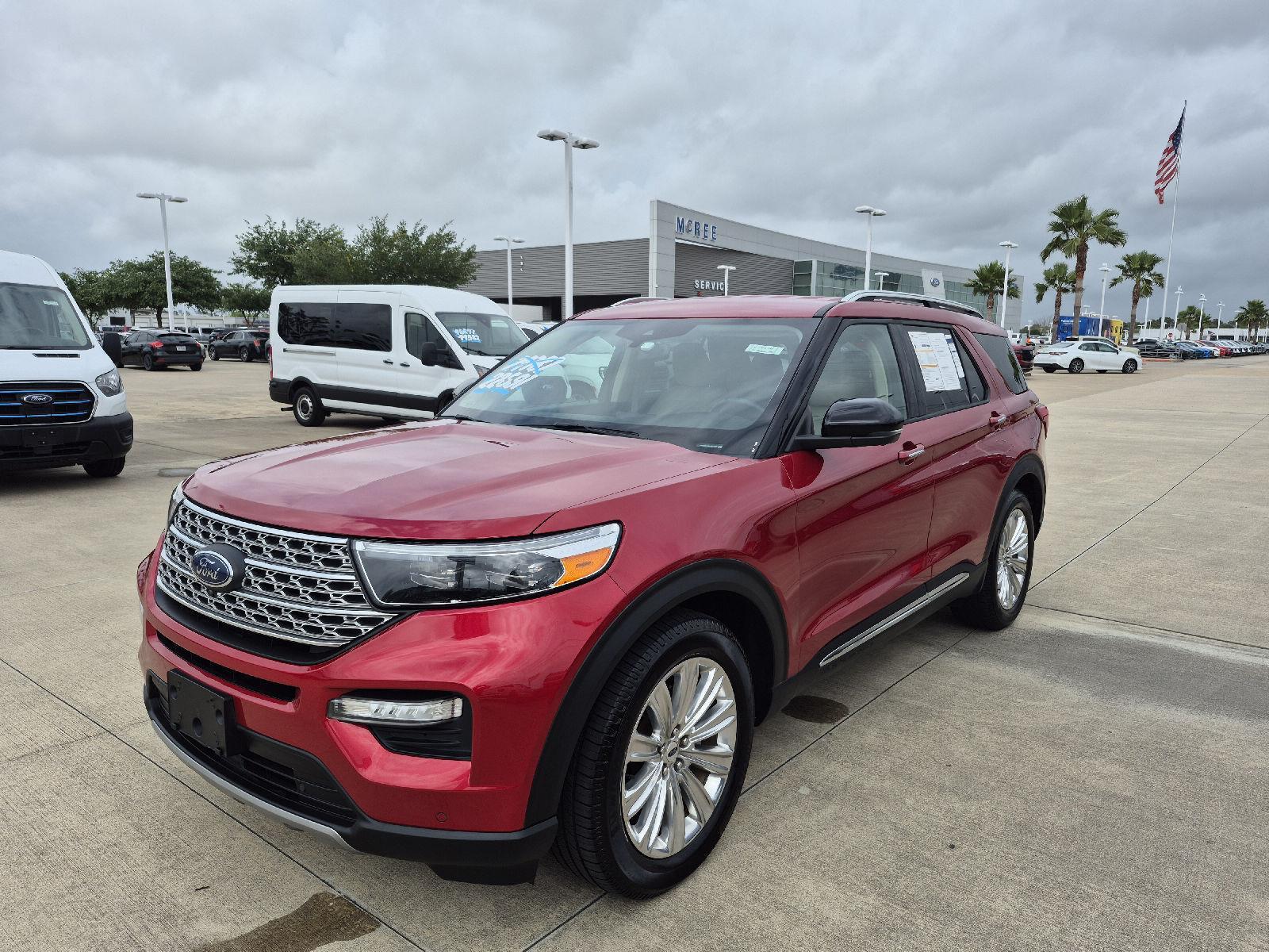 Rapid Red Metallic Tinted Clearcoat 2021 Ford Explorer Limited RWD SUV / Crossover Rear-Wheel Drive Automatic