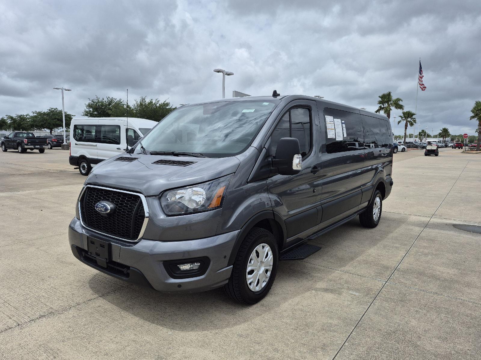 Carbonized Gray 2024 Ford Transit Passenger 350 XLT Low Roof LB RWD Van Rear-Wheel Drive