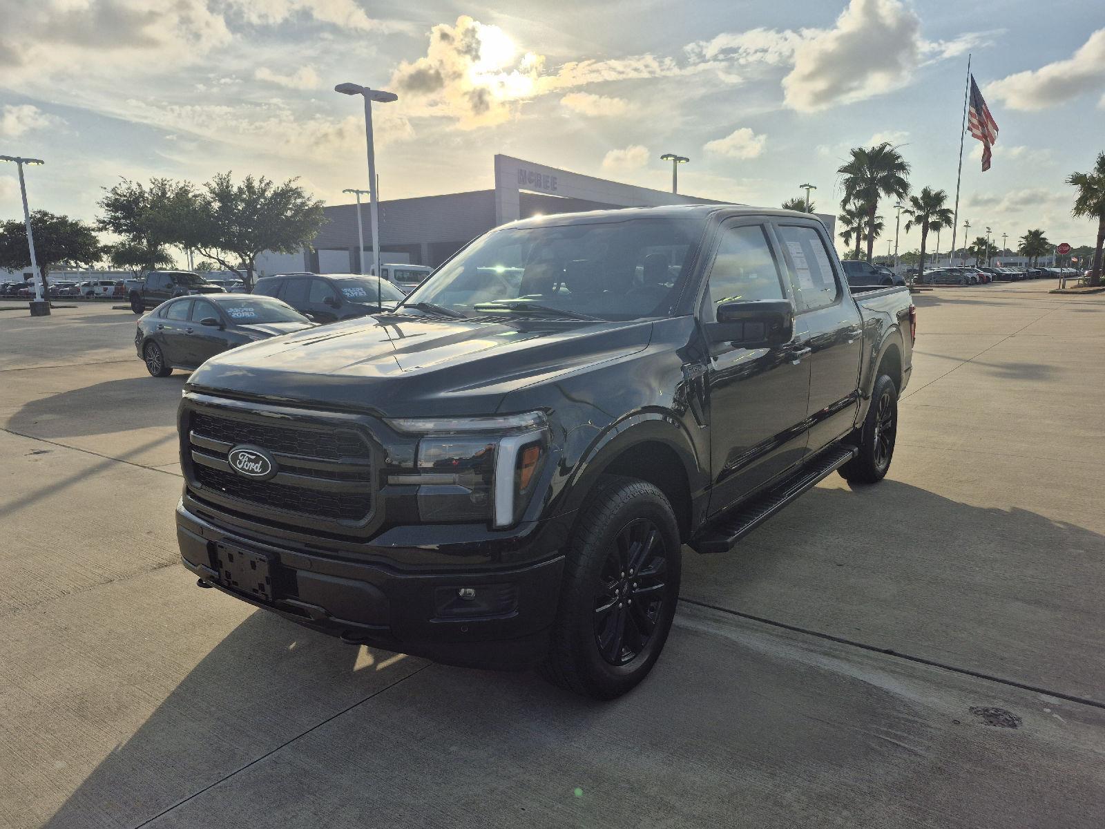 Agate Black 2025 Ford F-150 Lariat SuperCrew 4WD Pickup Truck Four-Wheel Drive Automatic