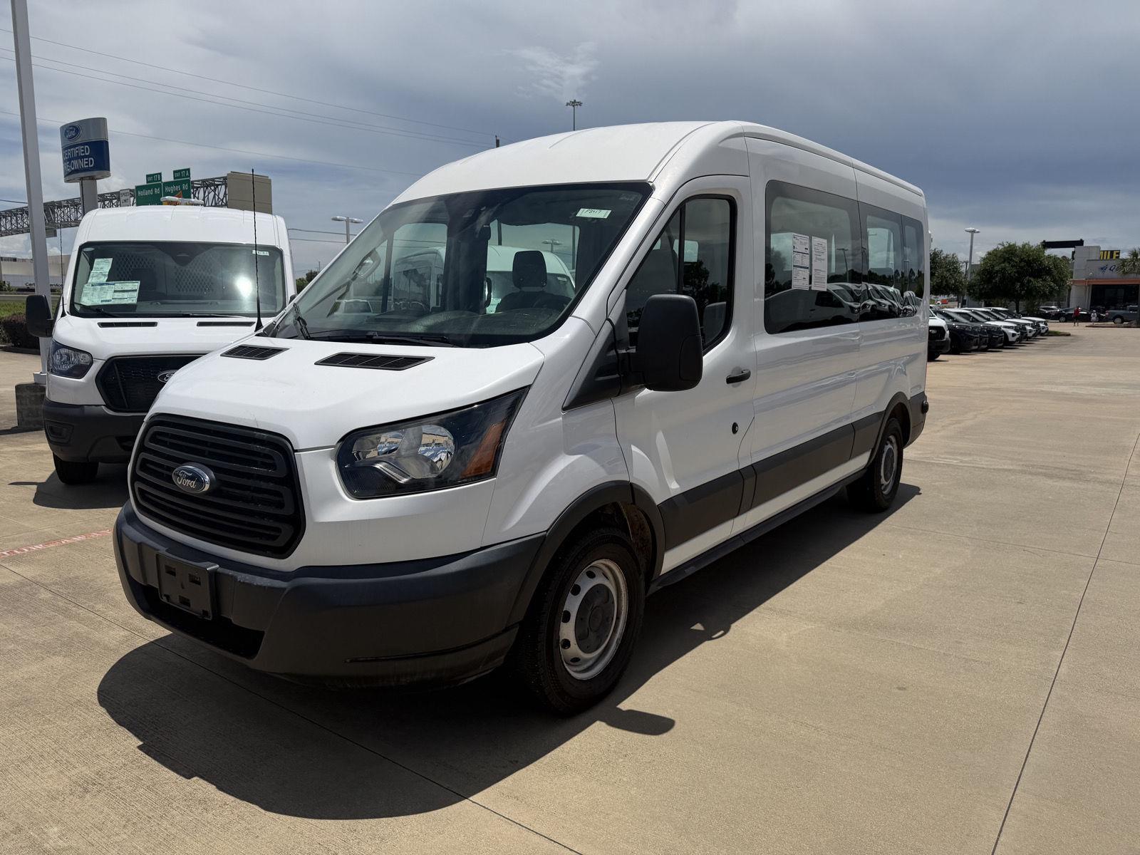 Oxford White 2019 Ford Transit Passenger 350 XL Medium Roof LWB RWD with Sliding Passenger-Side Door Van Rear-Wheel Drive 6-Speed Automatic Overdrive
