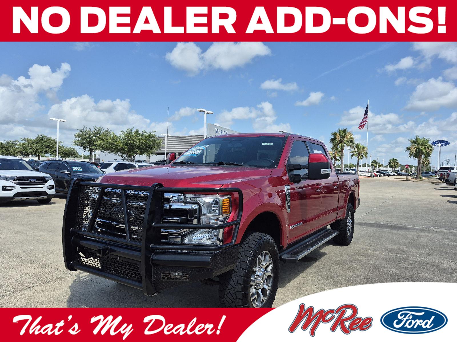 Rapid Red Metallic Tinted Clearcoat 2021 Ford F-250 Super Duty Pickup Truck Four-Wheel Drive Automatic