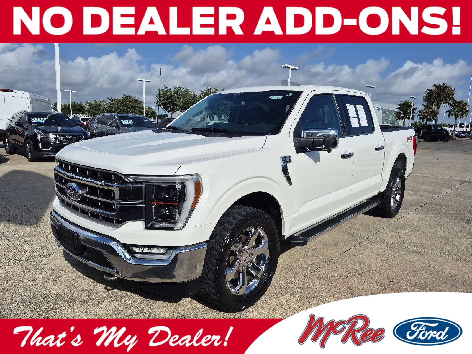 Star White Metallic Tri-Coat 2021 Ford F-150 Pickup Truck Four-Wheel Drive Automatic