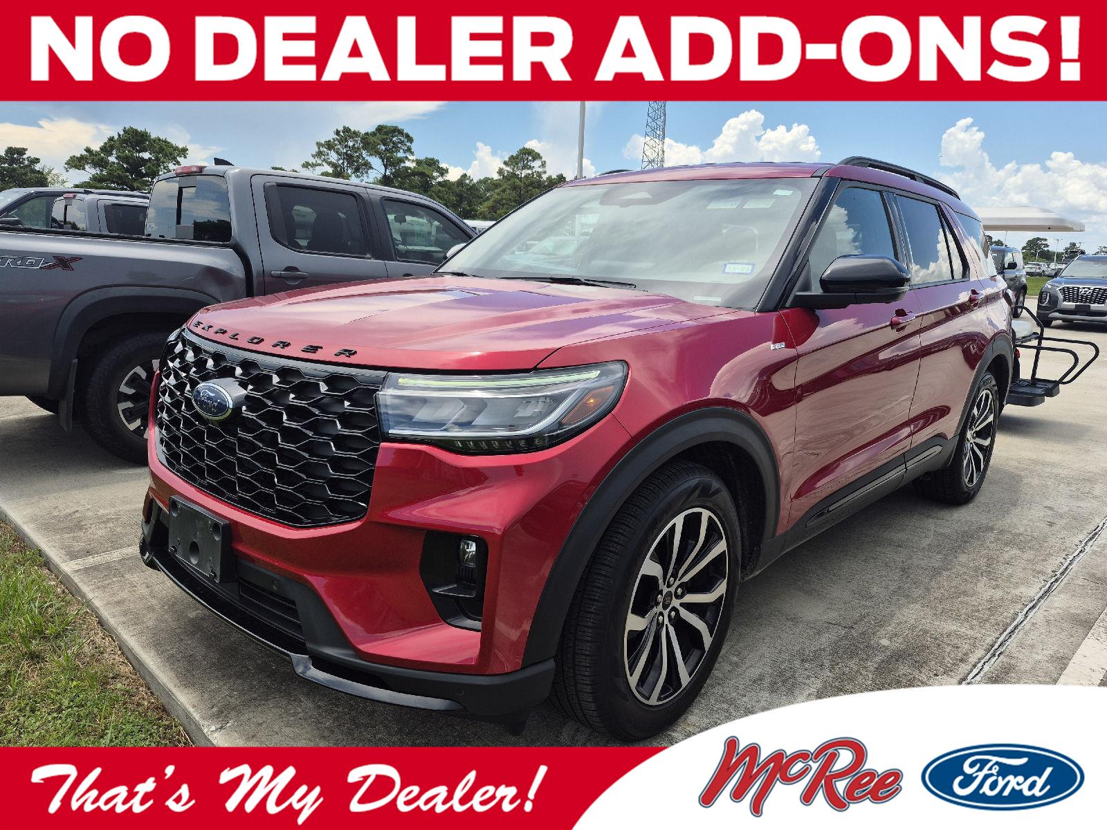Rapid Red Metallic Tinted Clearcoat 2025 Ford Explorer SUV / Crossover Rear-Wheel Drive Automatic