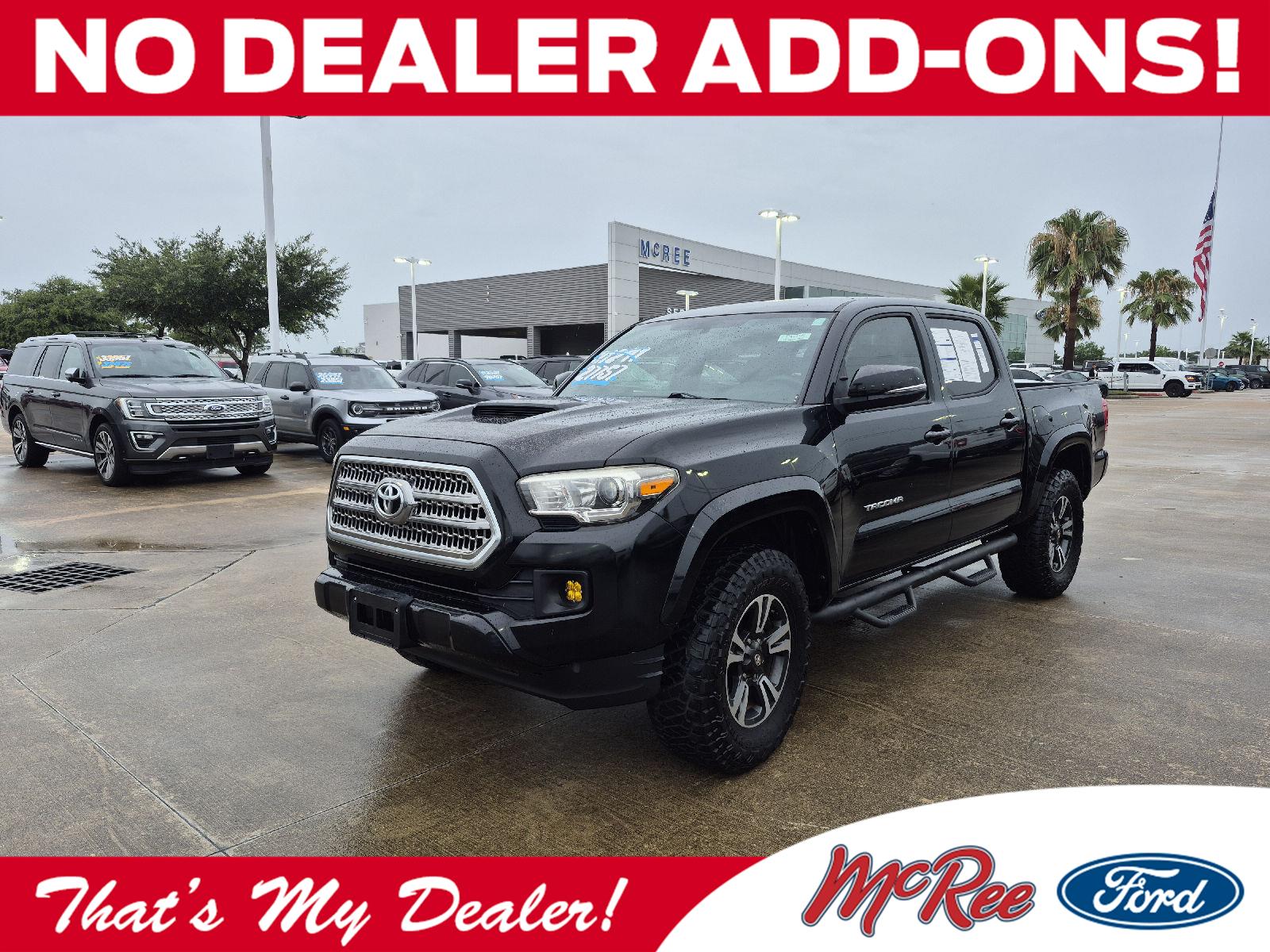 Black 2017 Toyota Tacoma Pickup Truck Four-Wheel Drive Automatic